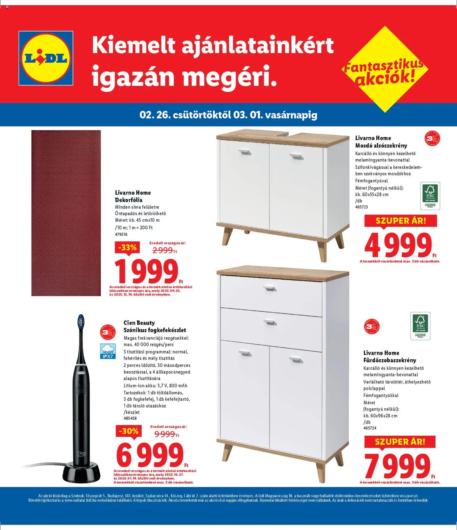 Lidl újság 2026.02.26. Szolnok, Budapest, Kőszeg (2026-02-26 - 2026-03-01)