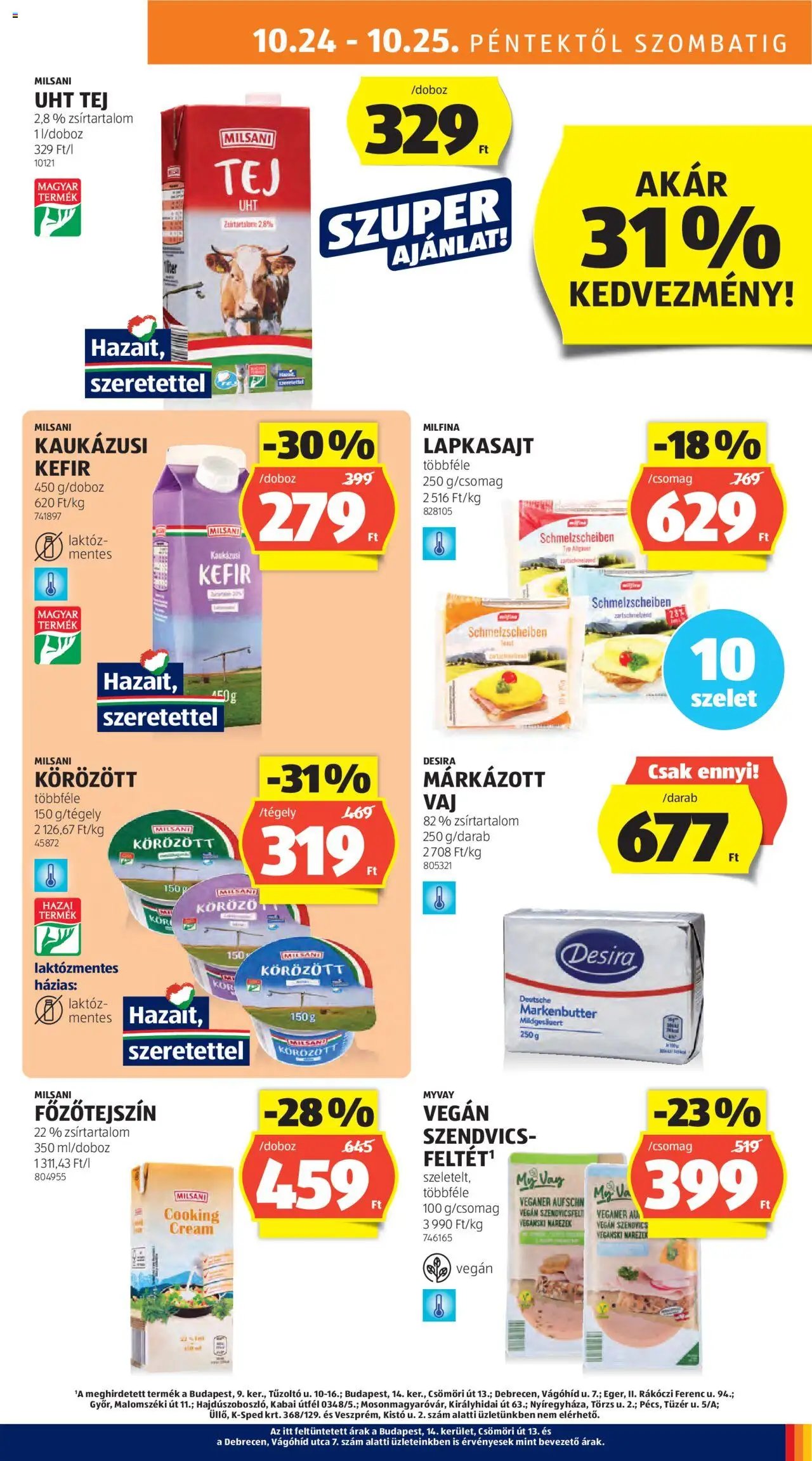 Aldi újság 2025.10.24. Akciós újság Aldi (2025-10-24 - 2025-10-29)