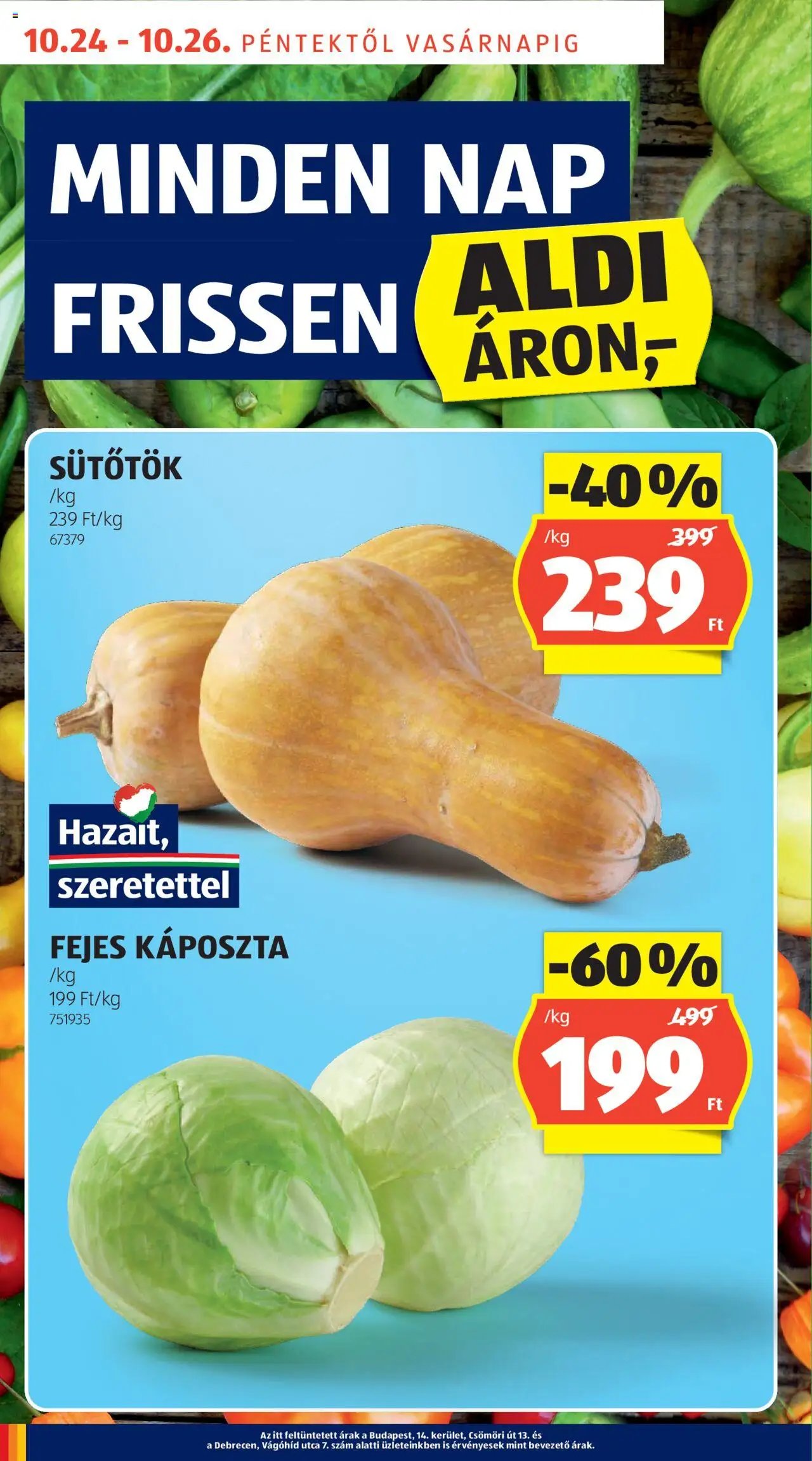 Aldi újság 2025.10.24. Akciós újság Aldi (2025-10-24 - 2025-10-29)