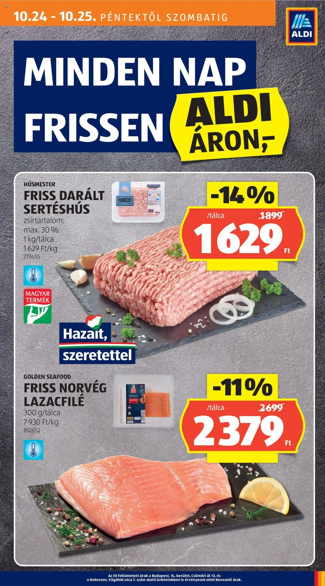 Aldi újság 2025.10.24. Akciós újság Aldi (2025-10-24 - 2025-10-29)