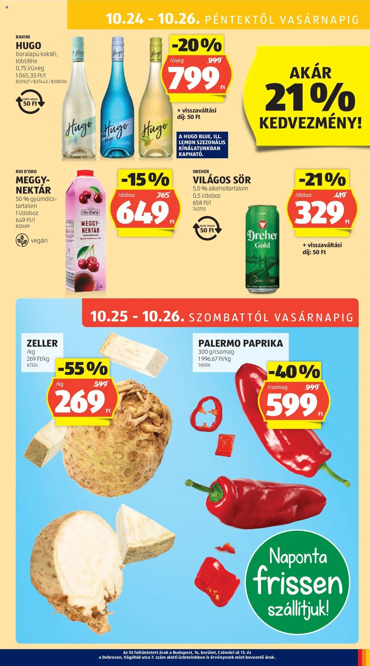 Aldi újság 2025.10.24. Akciós újság Aldi (2025-10-24 - 2025-10-29)