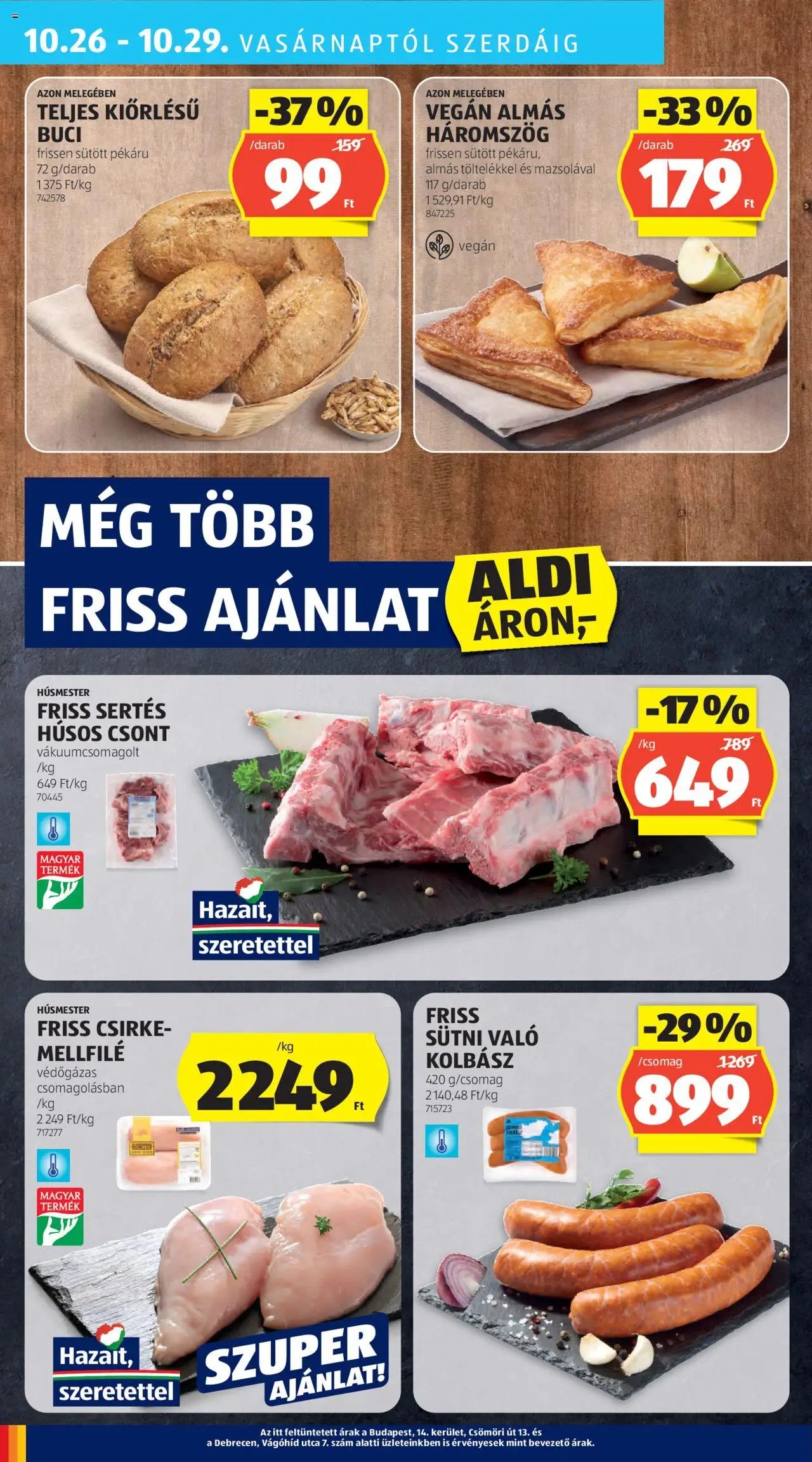 Aldi újság 2025.10.24. Akciós újság Aldi (2025-10-24 - 2025-10-29)