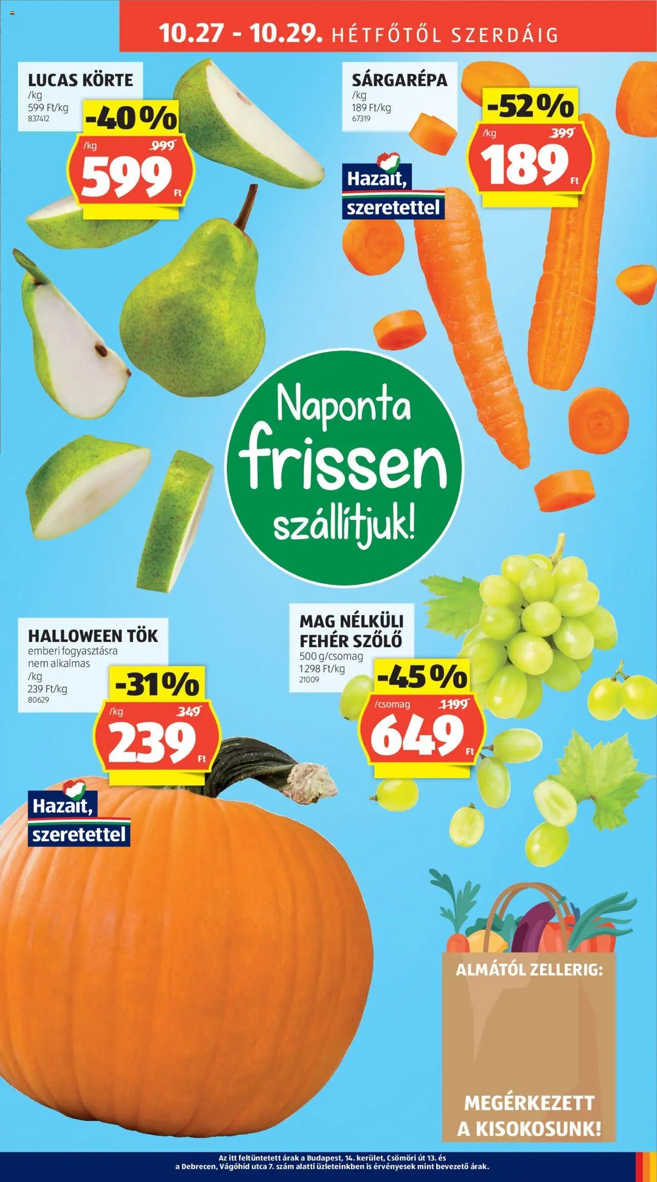 Aldi újság 2025.10.24. Akciós újság Aldi (2025-10-24 - 2025-10-29)