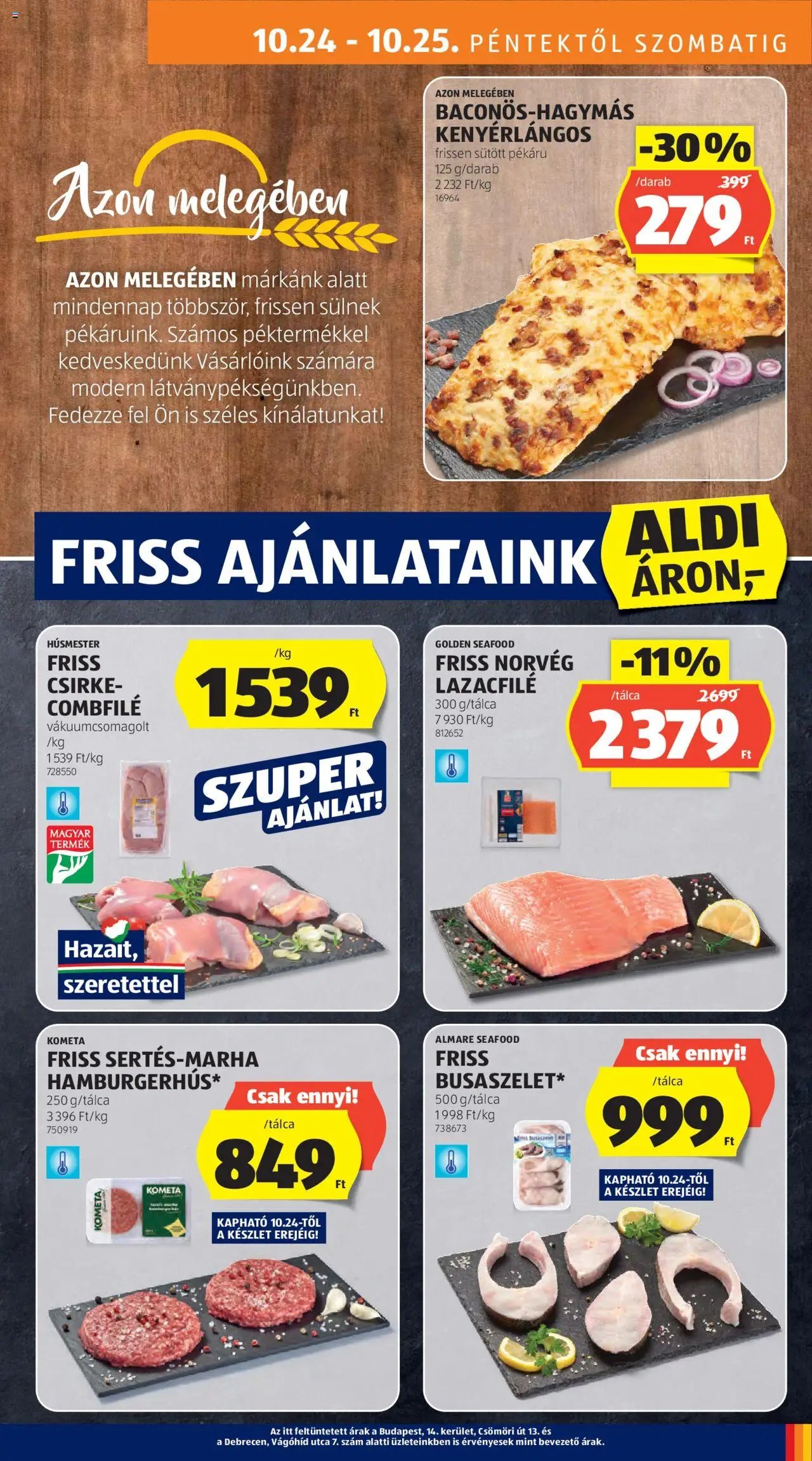 Aldi újság 2025.10.24. Akciós újság Aldi (2025-10-24 - 2025-10-29)