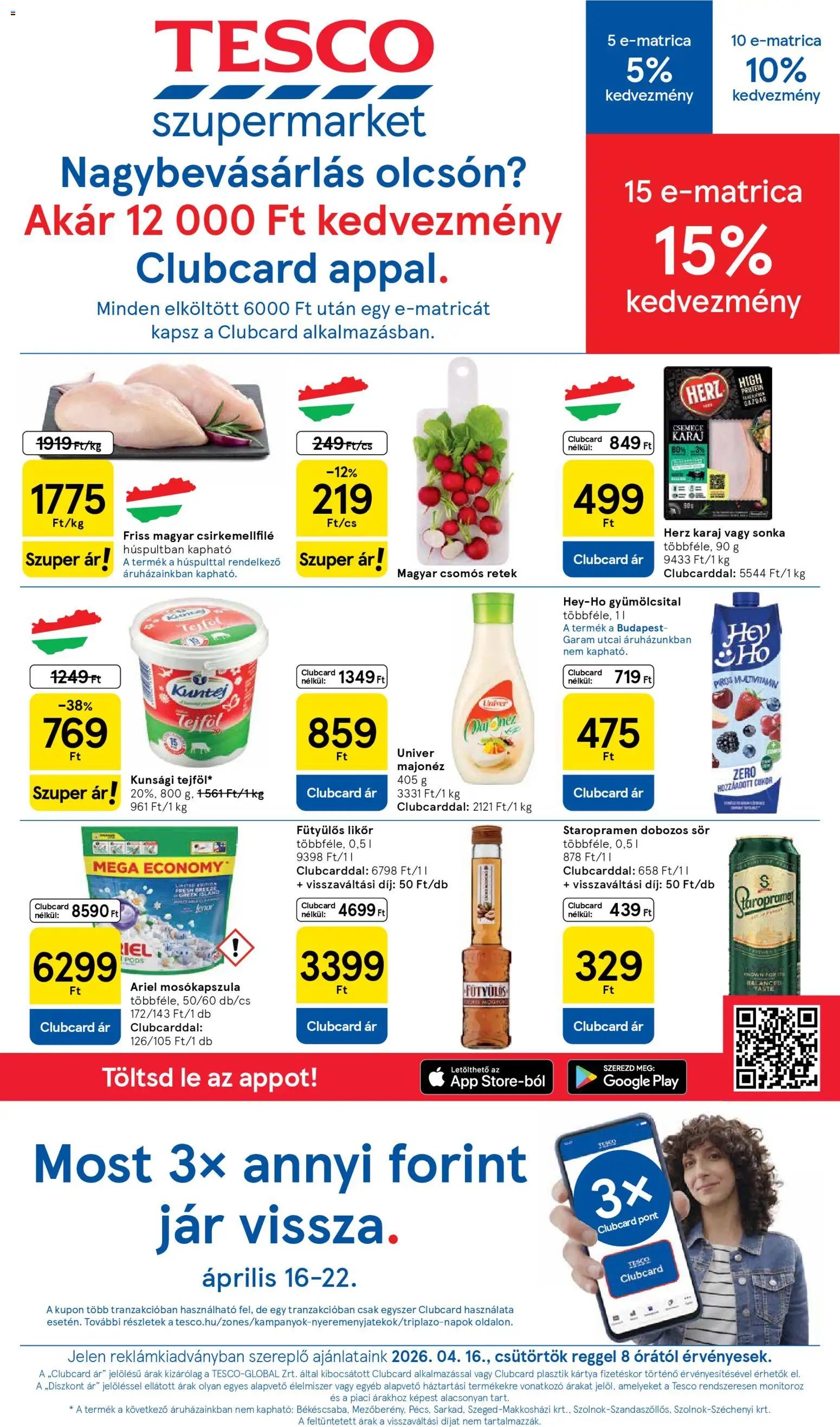 Tesco újság 2026.04.16. Tesco Szupermarket akciós újság (2026-04-16 - 2026-04-22)
