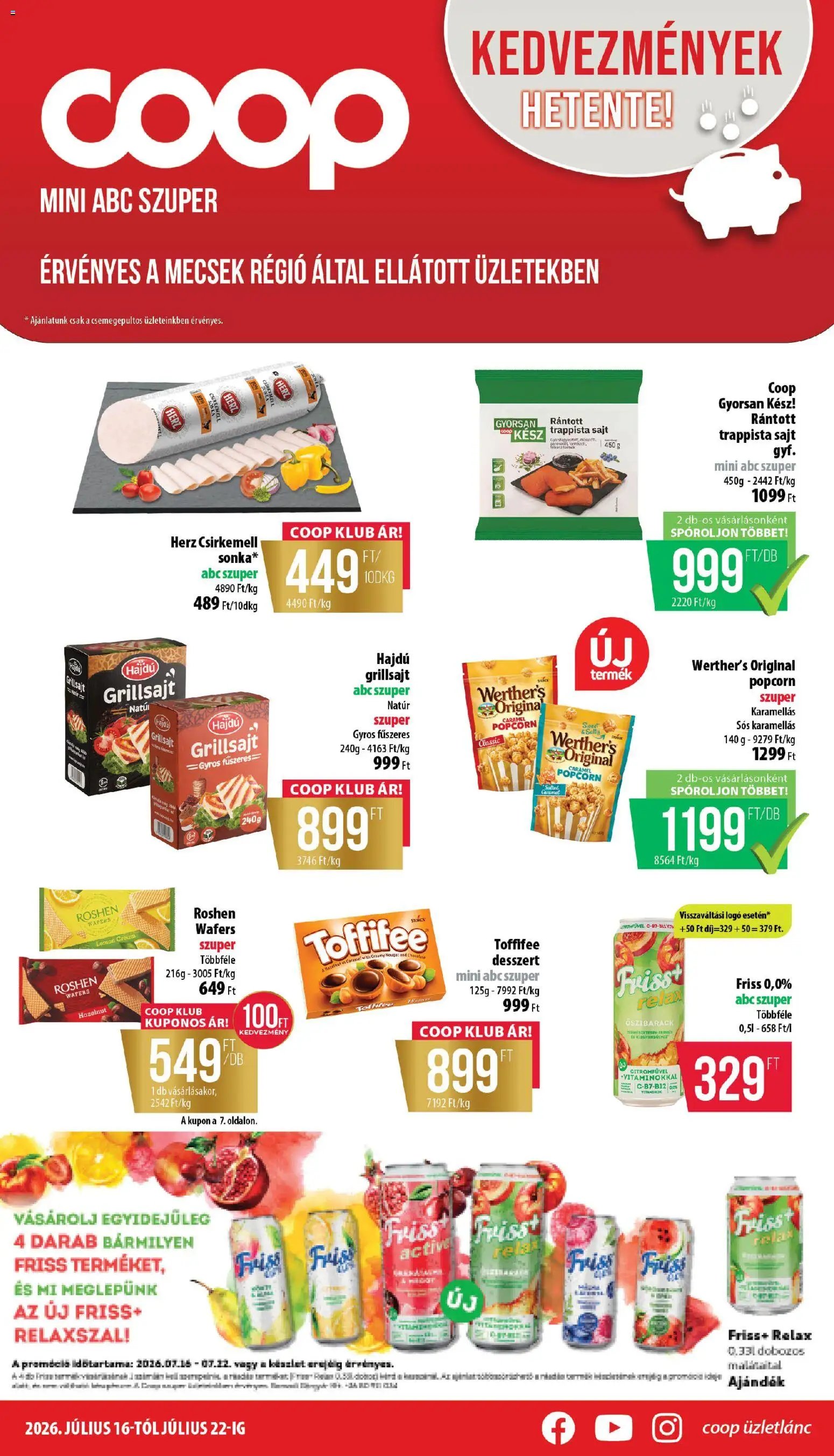 COOP újság 2026.07.16. COOP - Mini & Abc & Szuper / Mecsek