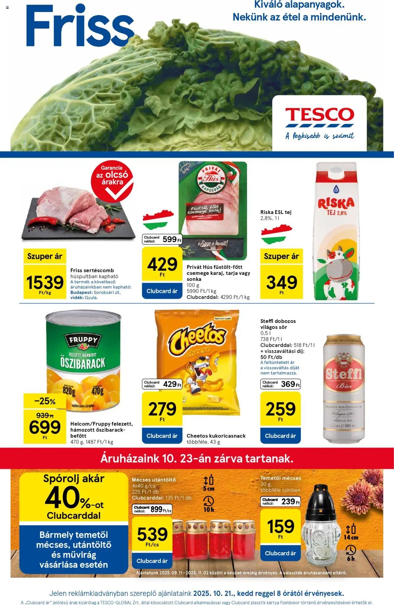 Tesco újság 2025.10.21. Akciós újság Tesco (2025-10-21 - 2025-10-27)