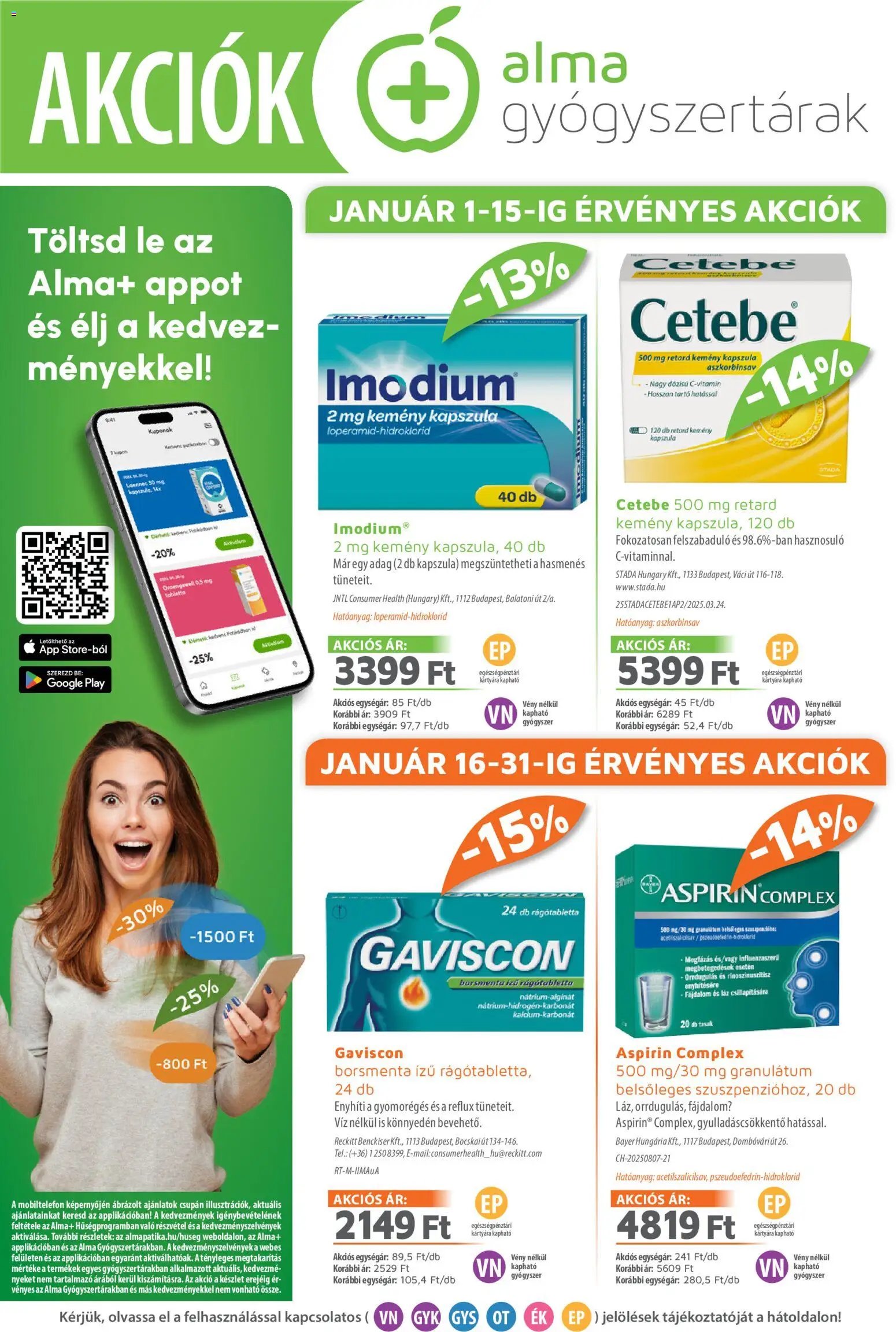 Alma Gyógyszertárak újság 2026.01.01. Akciós újság Alma Gyógyszertárak (2026-01-01 - 2026-01-31)