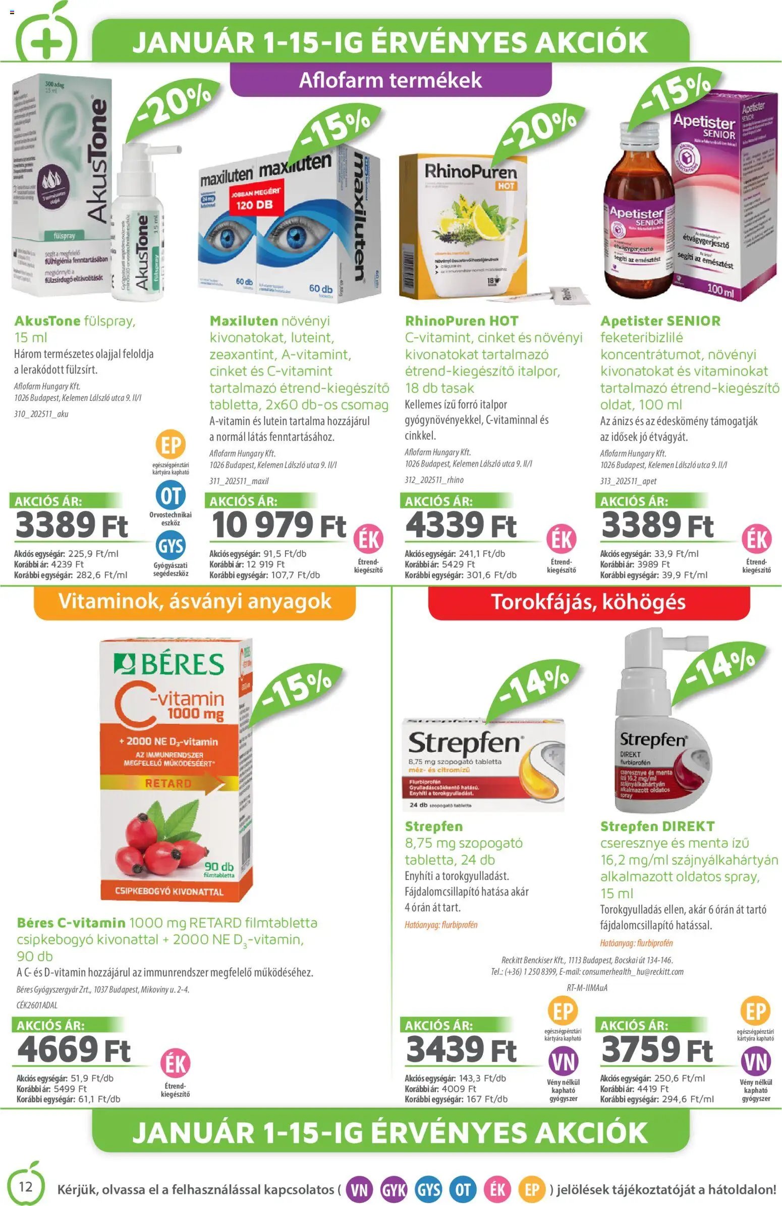 Alma Gyógyszertárak újság 2026.01.01. Akciós újság Alma Gyógyszertárak (2026-01-01 - 2026-01-31)