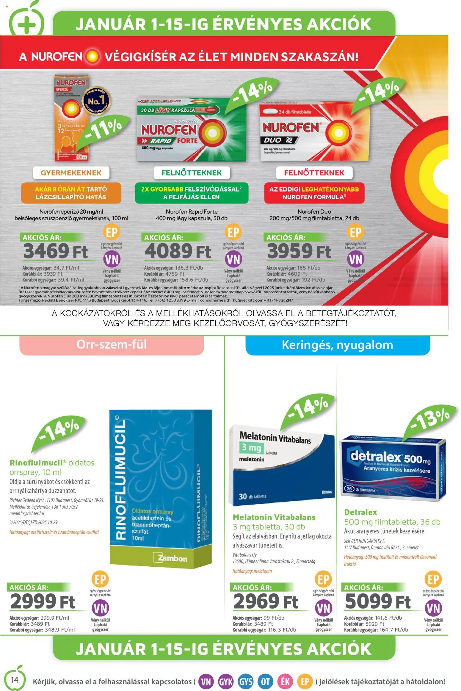 Alma Gyógyszertárak újság 2026.01.01. Akciós újság Alma Gyógyszertárak (2026-01-01 - 2026-01-31)