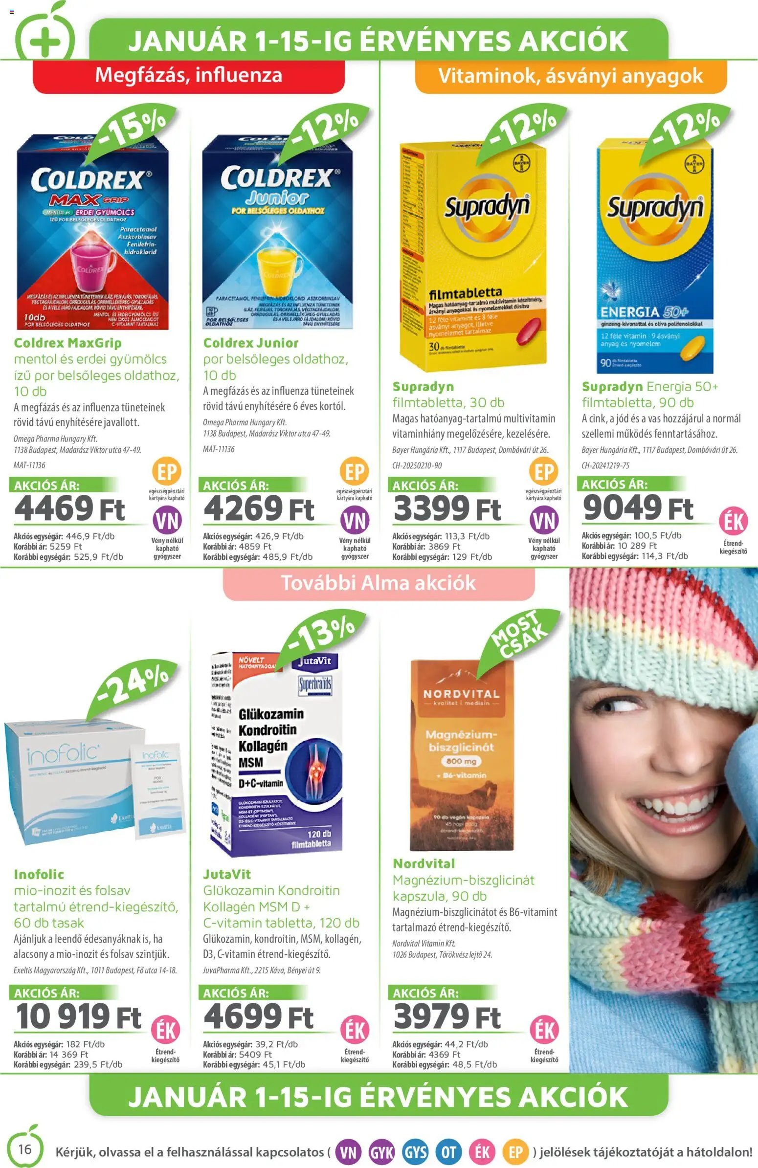 Alma Gyógyszertárak újság 2026.01.01. Akciós újság Alma Gyógyszertárak (2026-01-01 - 2026-01-31)