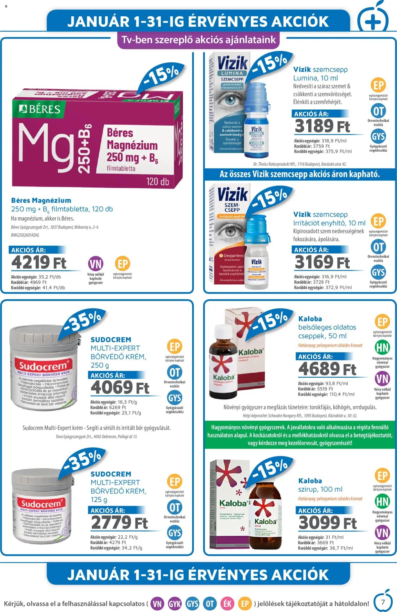 Alma Gyógyszertárak újság 2026.01.01. Akciós újság Alma Gyógyszertárak (2026-01-01 - 2026-01-31)