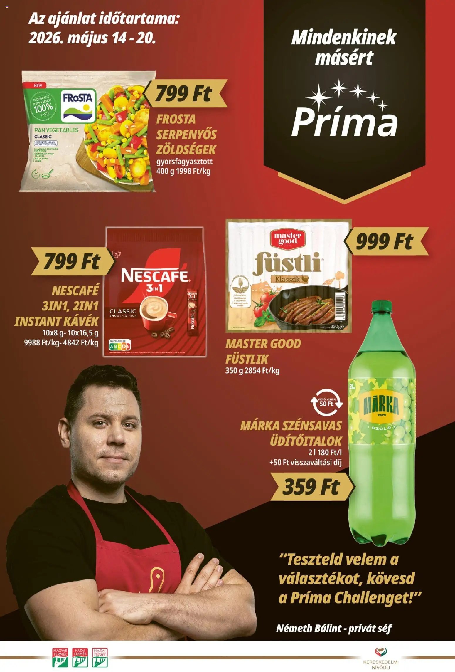CBA Príma újság 2026.05.14. CBA Príma akciós újság (2026-05-14 - 2026-05-20)