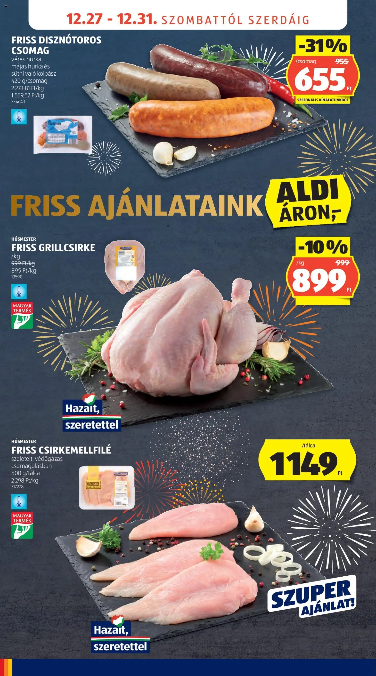Aldi újság 2025.12.27. Akciós újság Aldi (2025-12-27 - 2025-12-31)