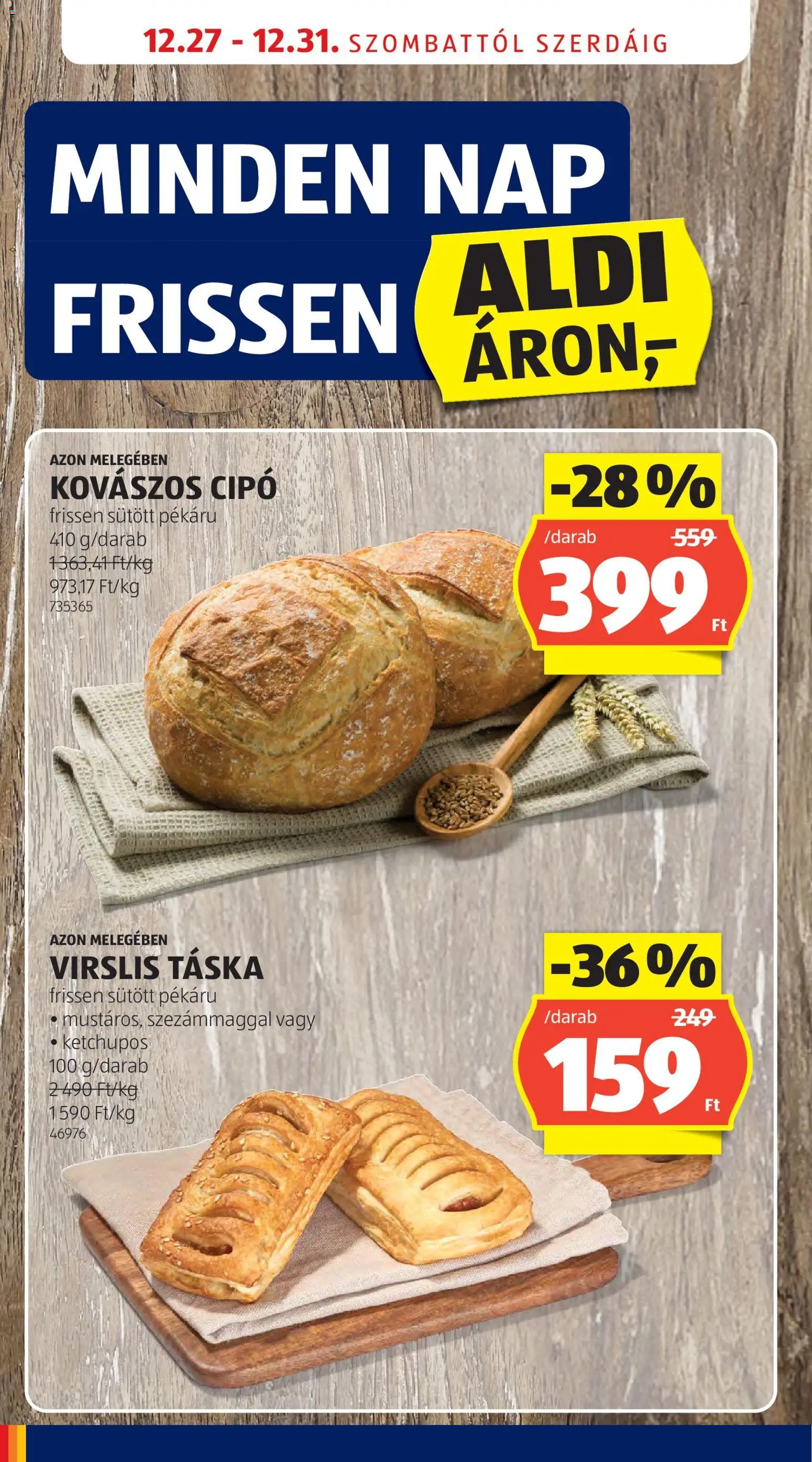 Aldi újság 2025.12.27. Akciós újság Aldi (2025-12-27 - 2025-12-31)