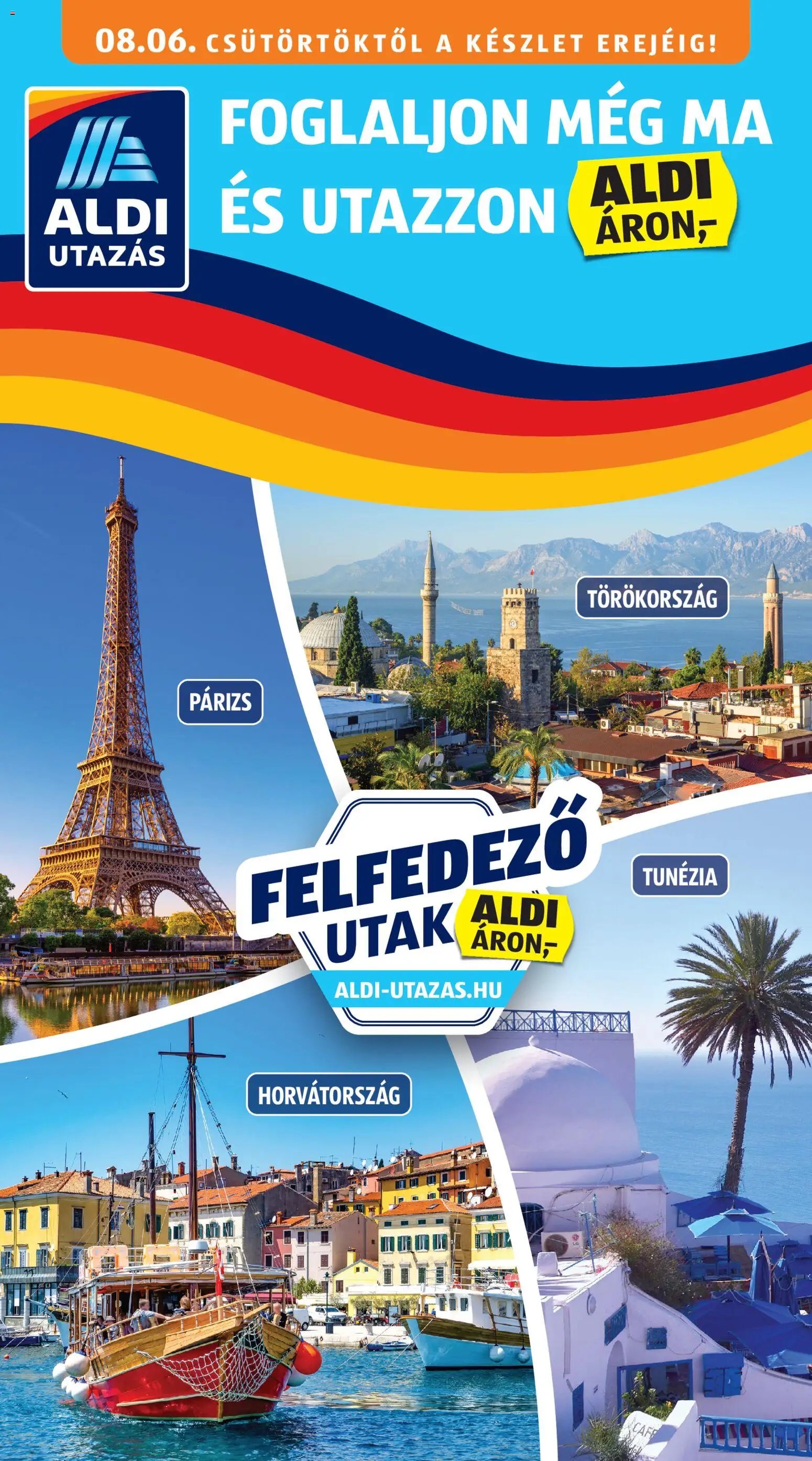 Aldi újság 2026.08.06. Aldi Utazás katalógus