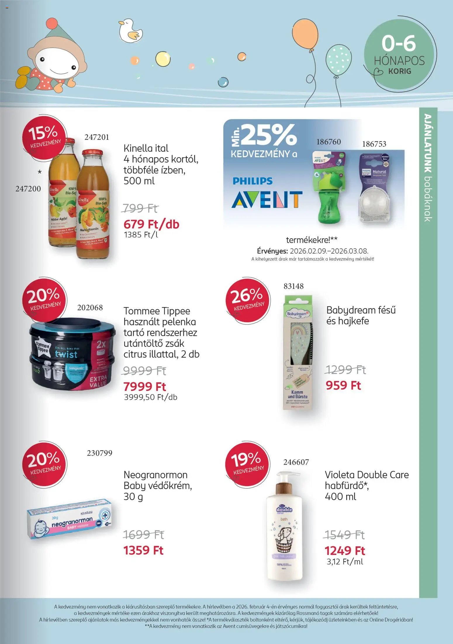 Rossmann újság 2026.02.09. Babaprogram (2026-02-09 - 2026-03-08)