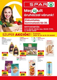 Spar újság 2025.10.24. Kiskunhalas üzlet megújulás (2025-10-24 - 2025-10-29)
