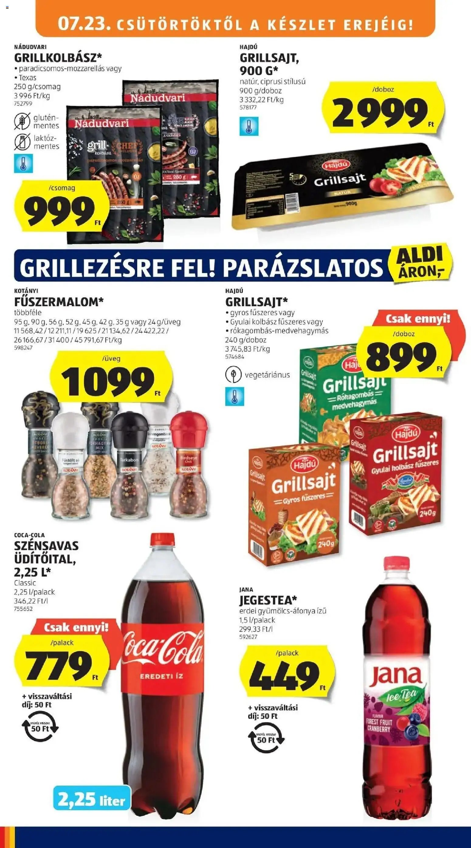 Aldi újság 2026.07.23. Aldi aktuális akciós újság