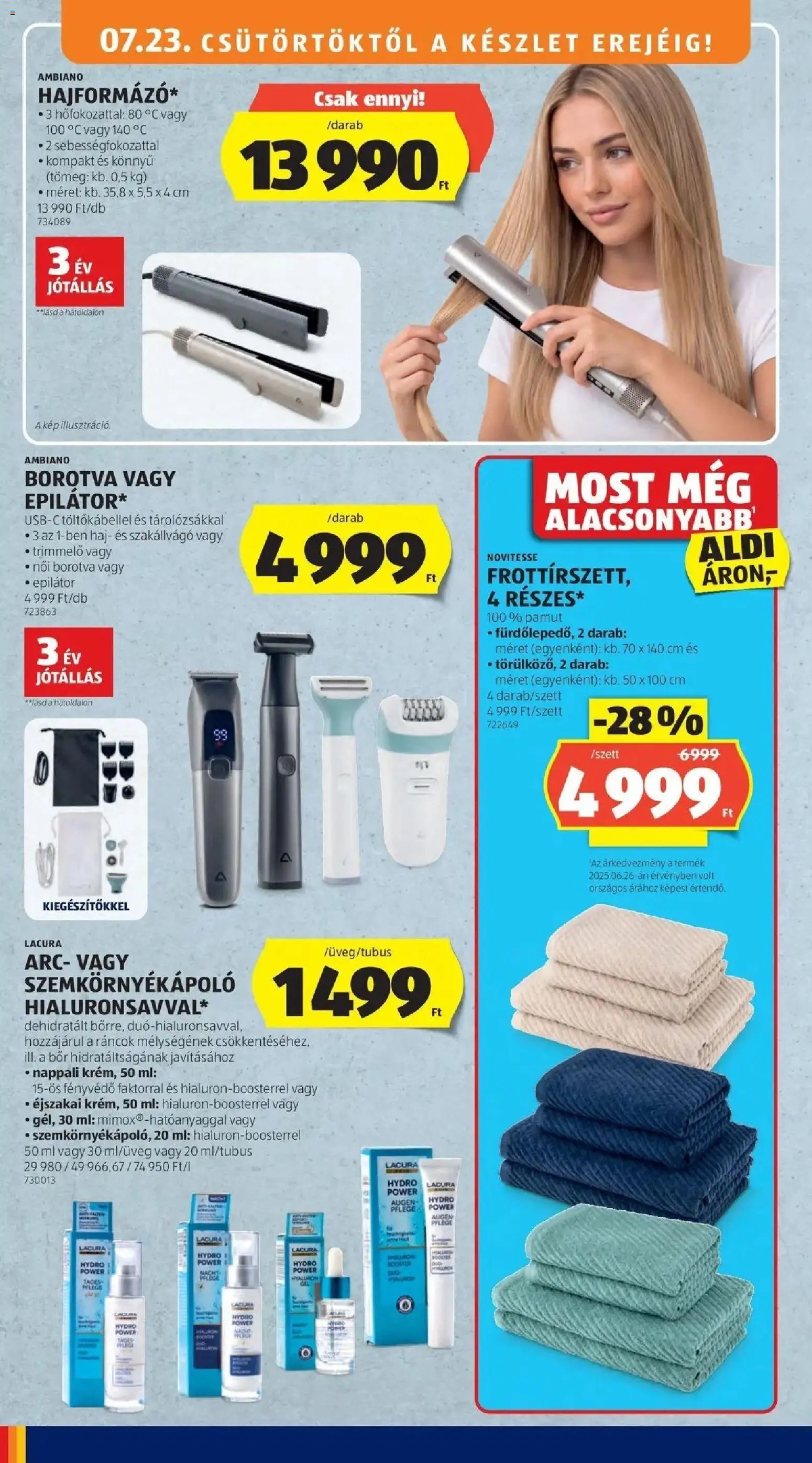 Aldi újság 2026.07.23. Aldi aktuális akciós újság