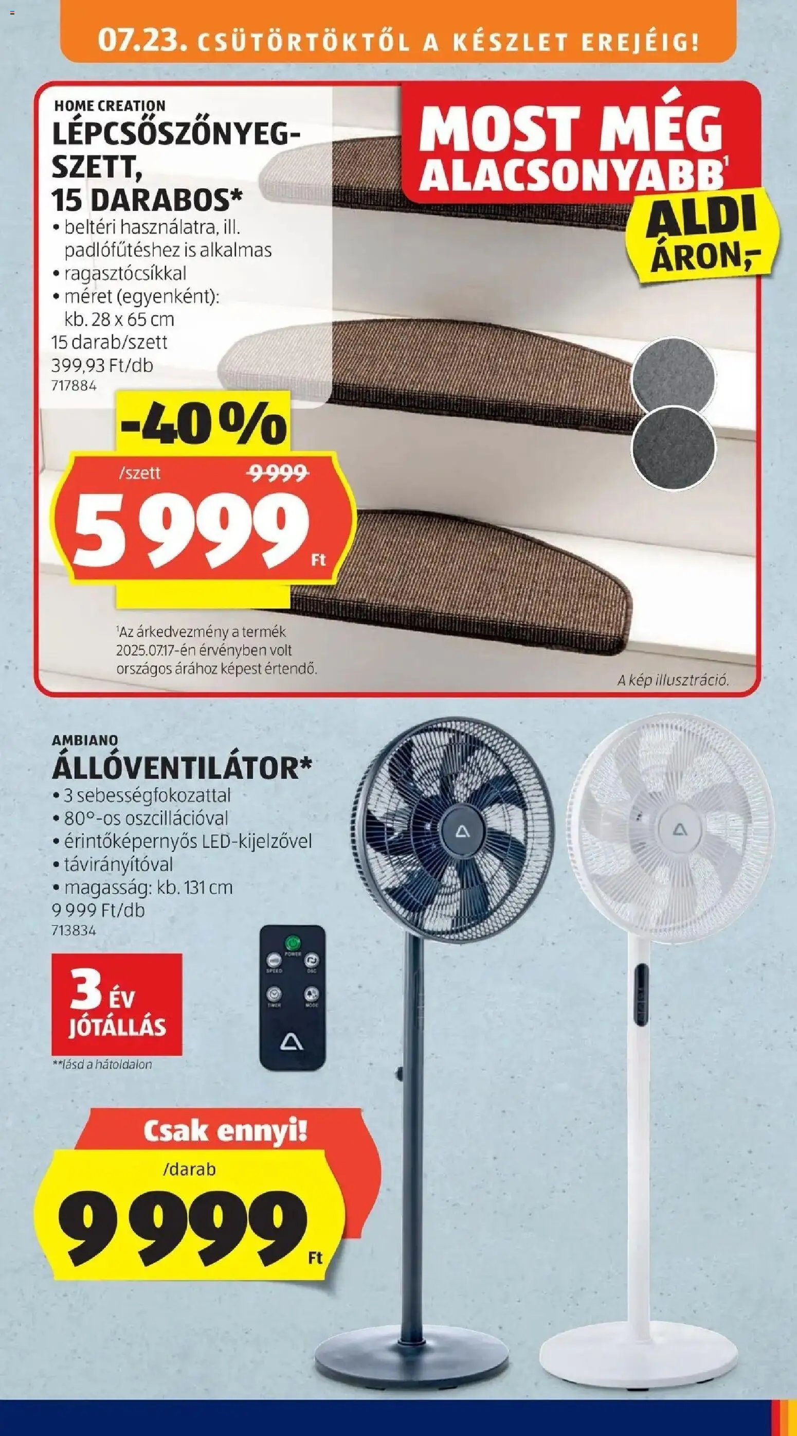 Aldi újság 2026.07.23. Aldi aktuális akciós újság