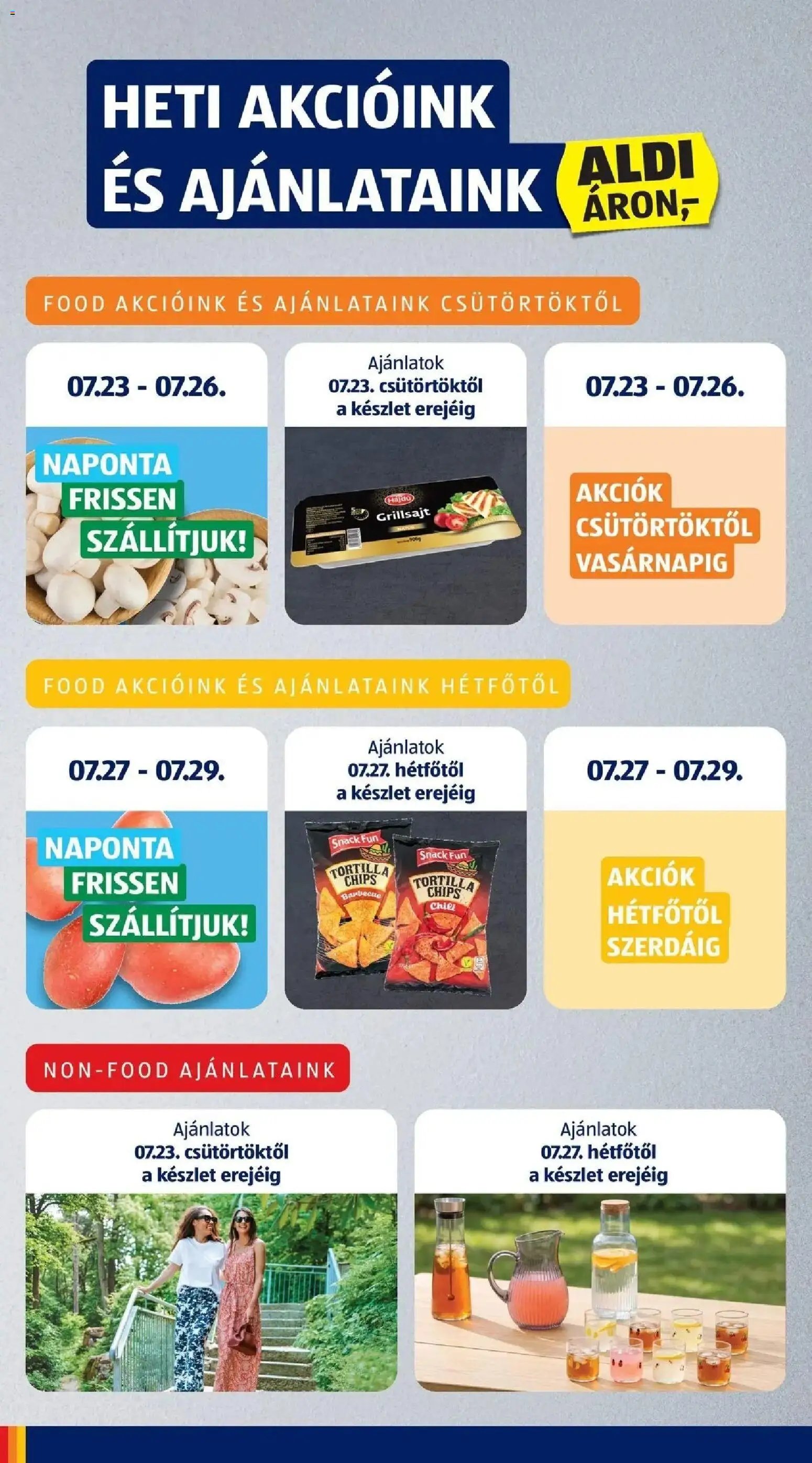 Aldi újság 2026.07.23. Aldi aktuális akciós újság