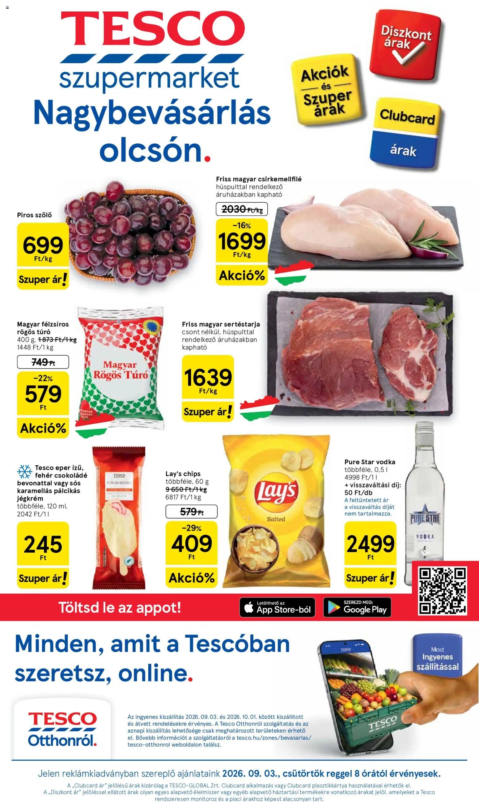 Tesco újság 2026.09.03. Tesco Szupermarket akciós újság