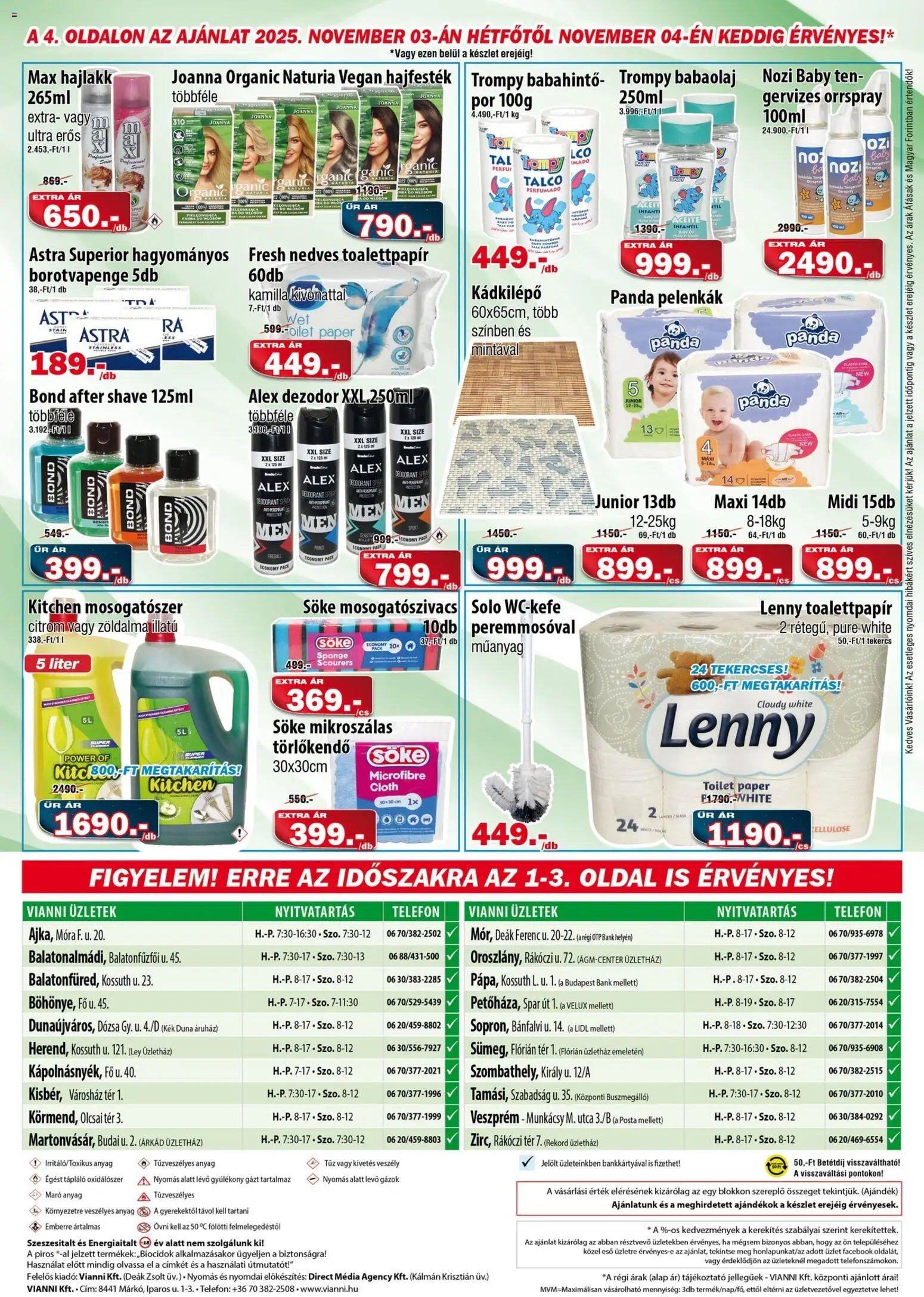 Vianni újság 2025.10.29. Akciós újság Vianni (2025-10-29 - 2025-11-04)