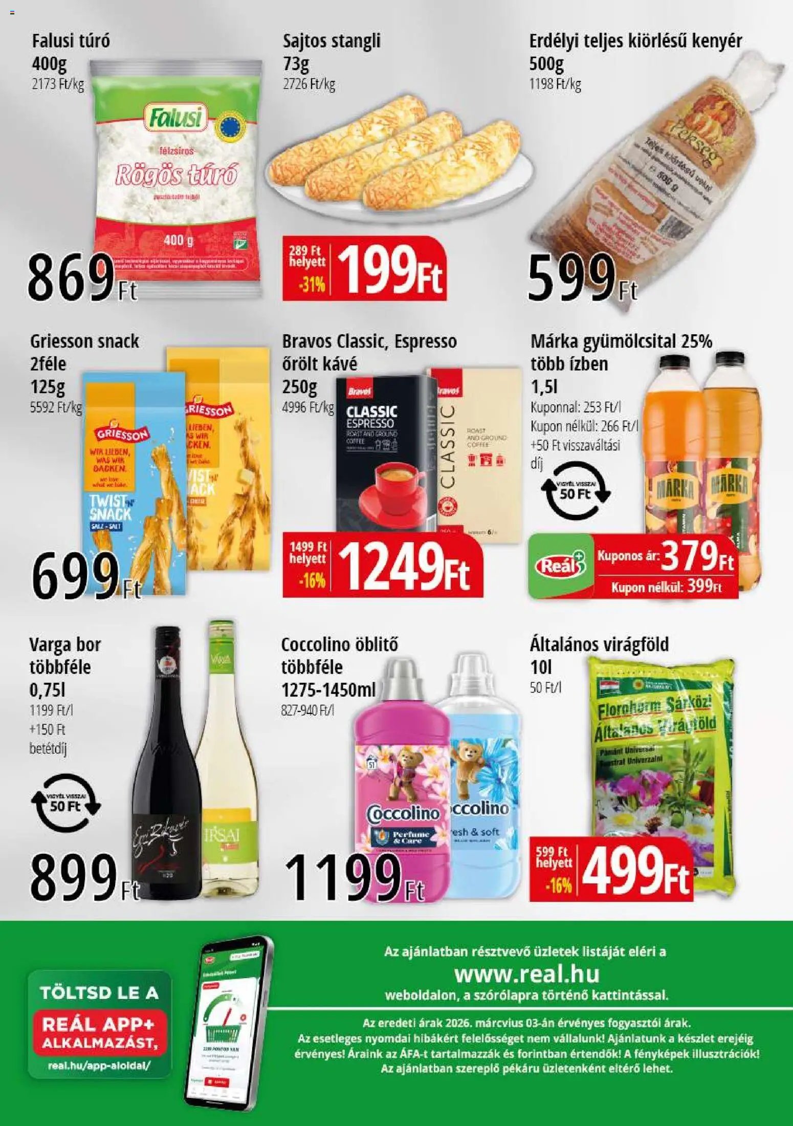 Reál újság 2026.03.11. Reál Bevásárló hétvége - Kelet Magyarország (2026-03-11 - 2026-03-14)