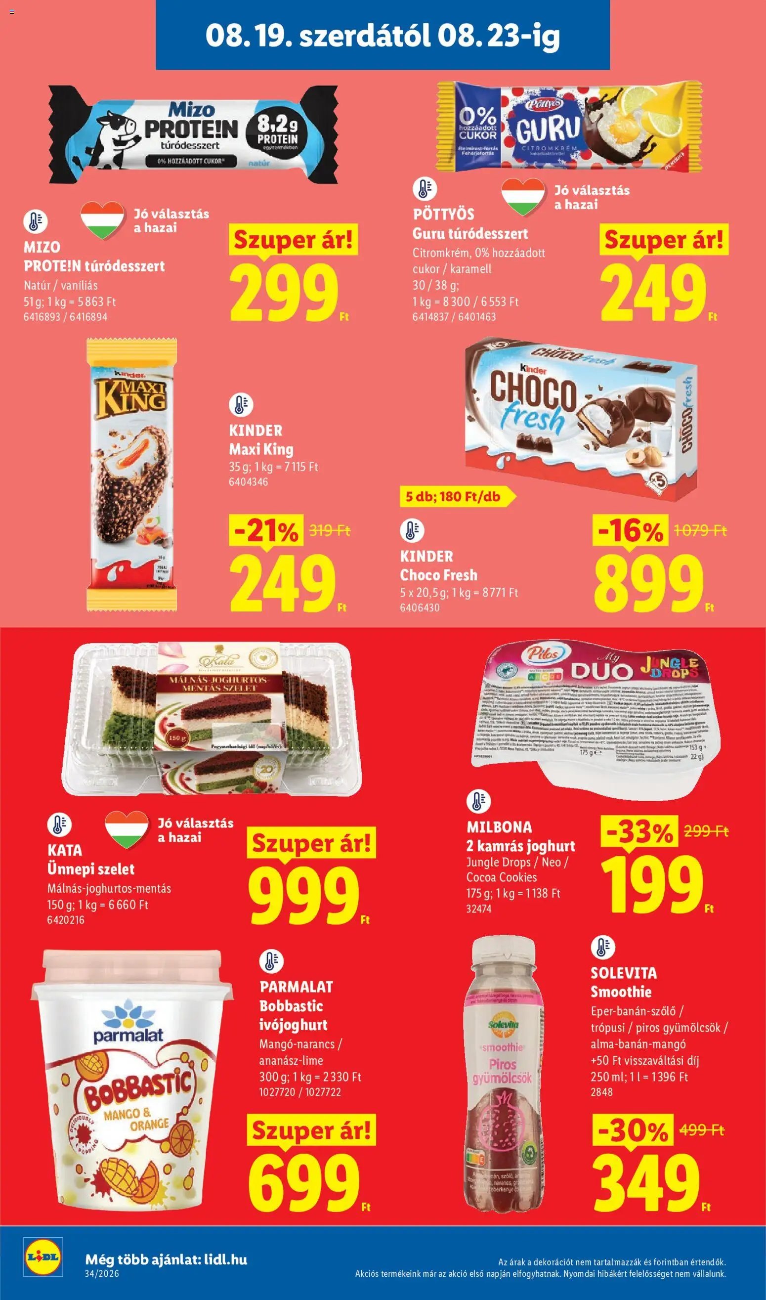 Lidl újság 2026.08.19. Lidl akciós újság