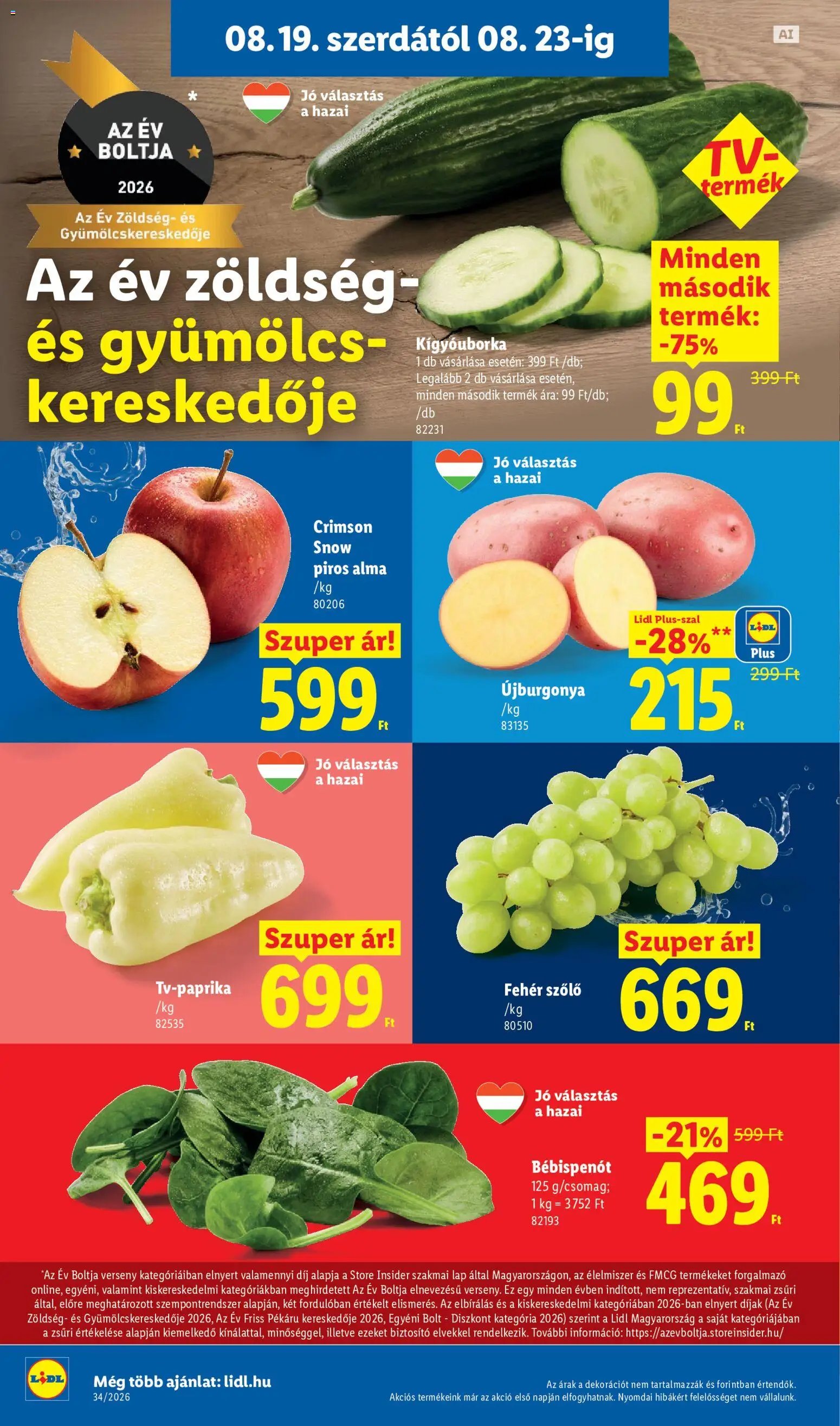 Lidl újság 2026.08.19. Lidl akciós újság