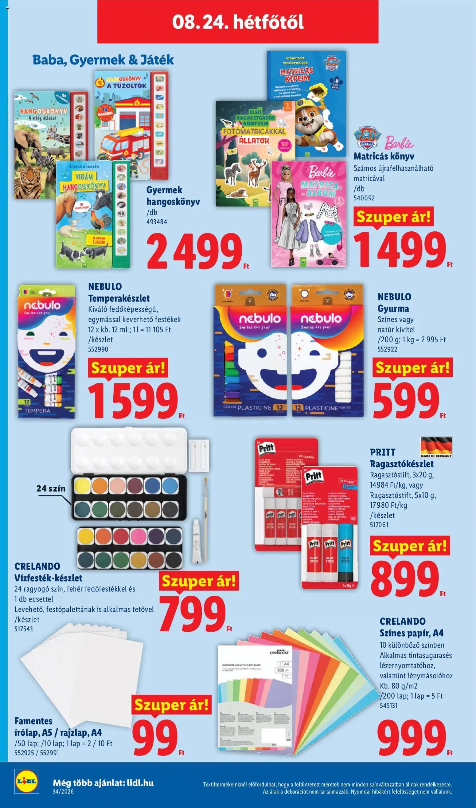 Lidl újság 2026.08.19. Lidl akciós újság