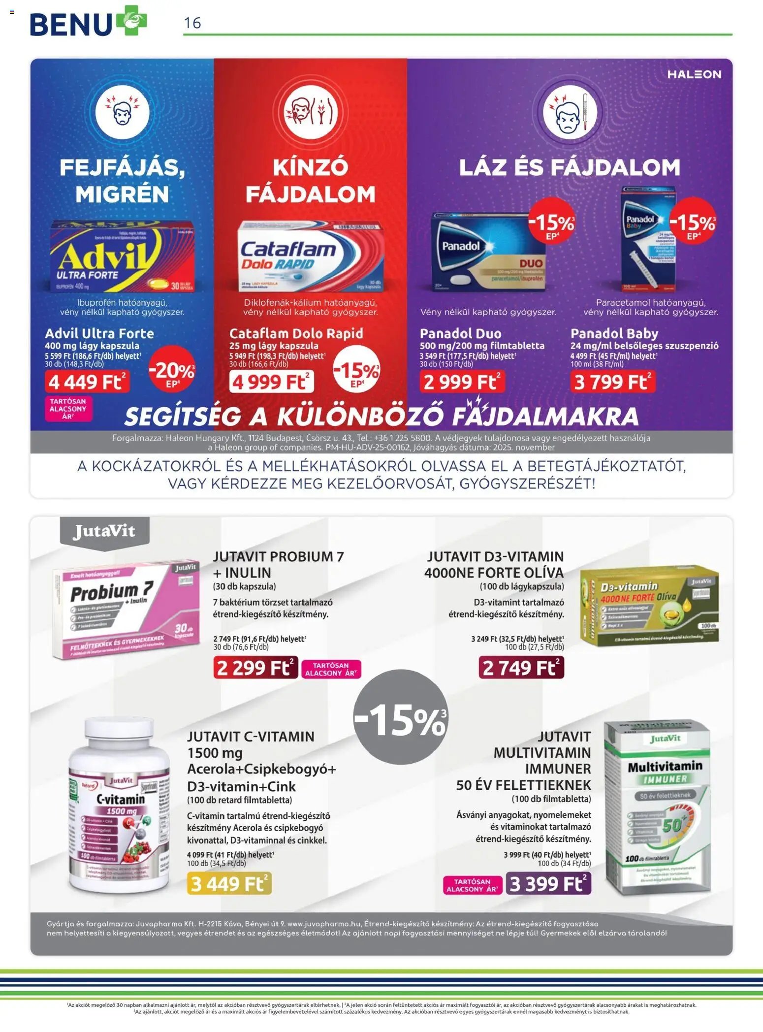 BENU Gyógyszertárak újság 2026.01.01. Akciós újság BENU Gyógyszertárak (2026-01-01 - 2026-01-31)