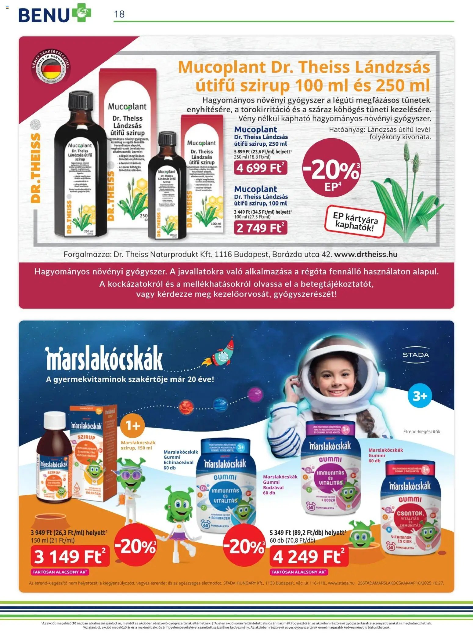 BENU Gyógyszertárak újság 2026.01.01. Akciós újság BENU Gyógyszertárak (2026-01-01 - 2026-01-31)