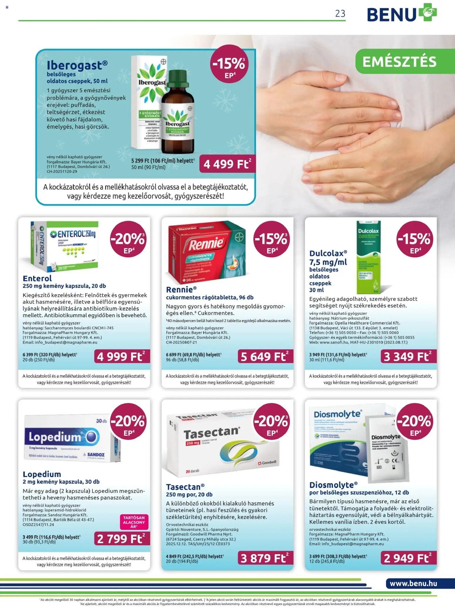 BENU Gyógyszertárak újság 2026.01.01. Akciós újság BENU Gyógyszertárak (2026-01-01 - 2026-01-31)