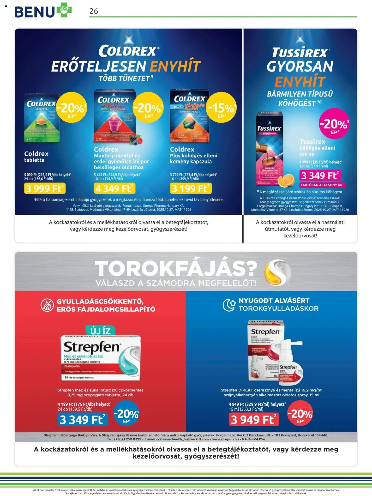 BENU Gyógyszertárak újság 2026.01.01. Akciós újság BENU Gyógyszertárak (2026-01-01 - 2026-01-31)