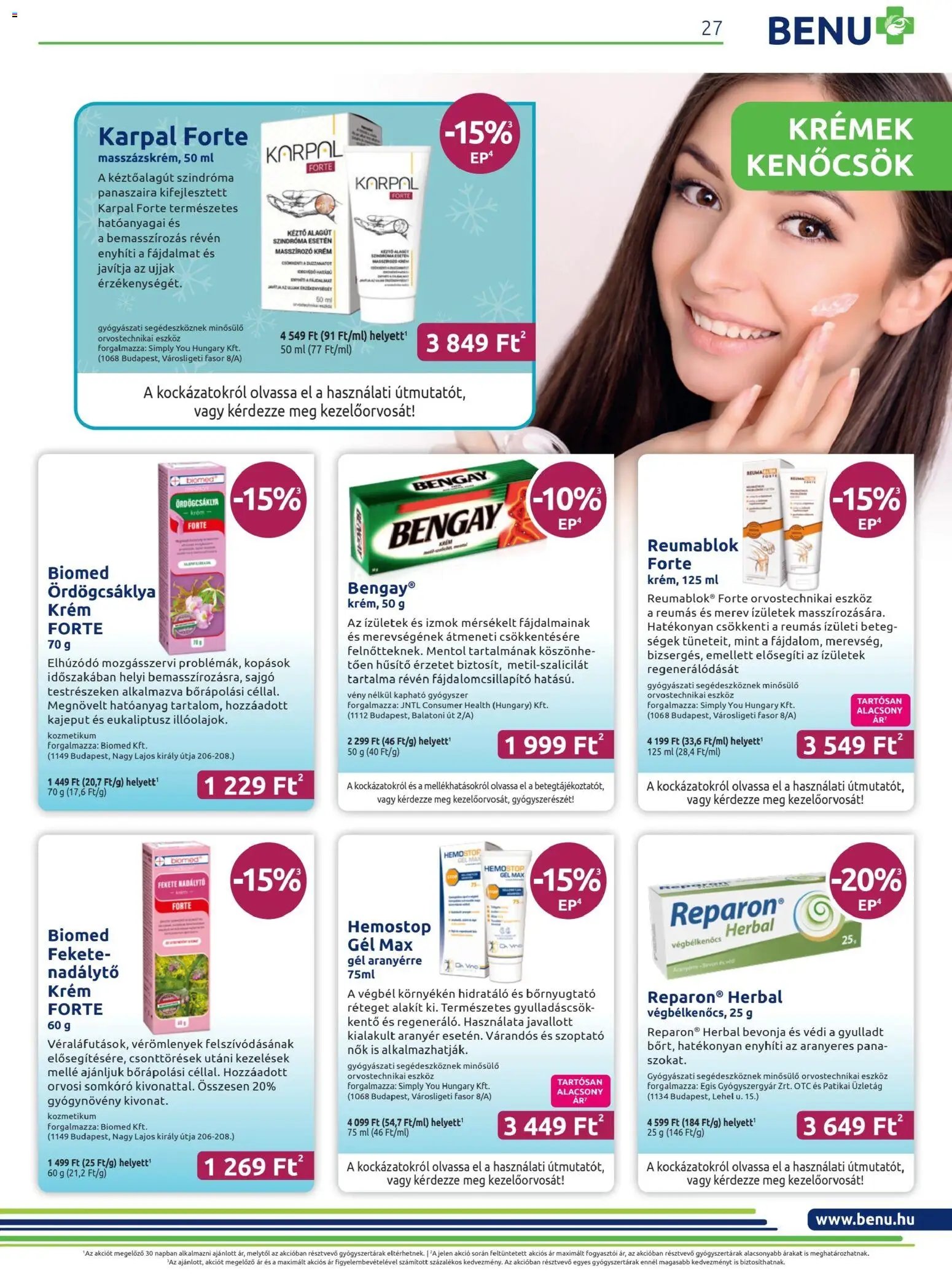 BENU Gyógyszertárak újság 2026.01.01. Akciós újság BENU Gyógyszertárak (2026-01-01 - 2026-01-31)