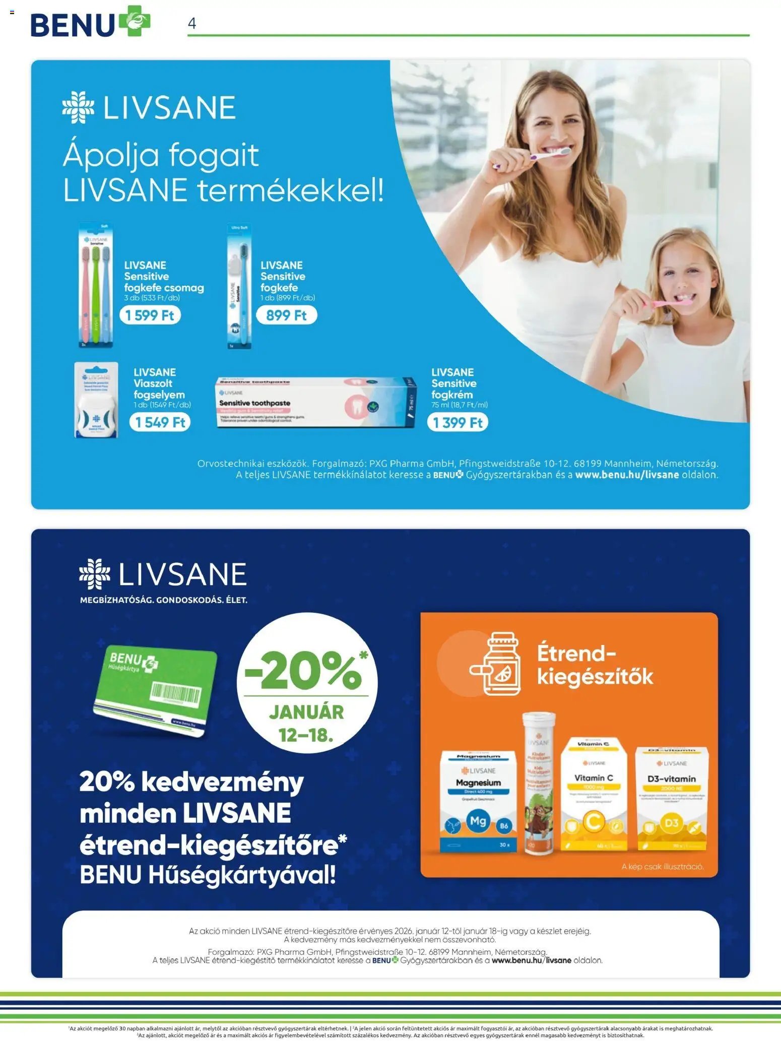 BENU Gyógyszertárak újság 2026.01.01. Akciós újság BENU Gyógyszertárak (2026-01-01 - 2026-01-31)