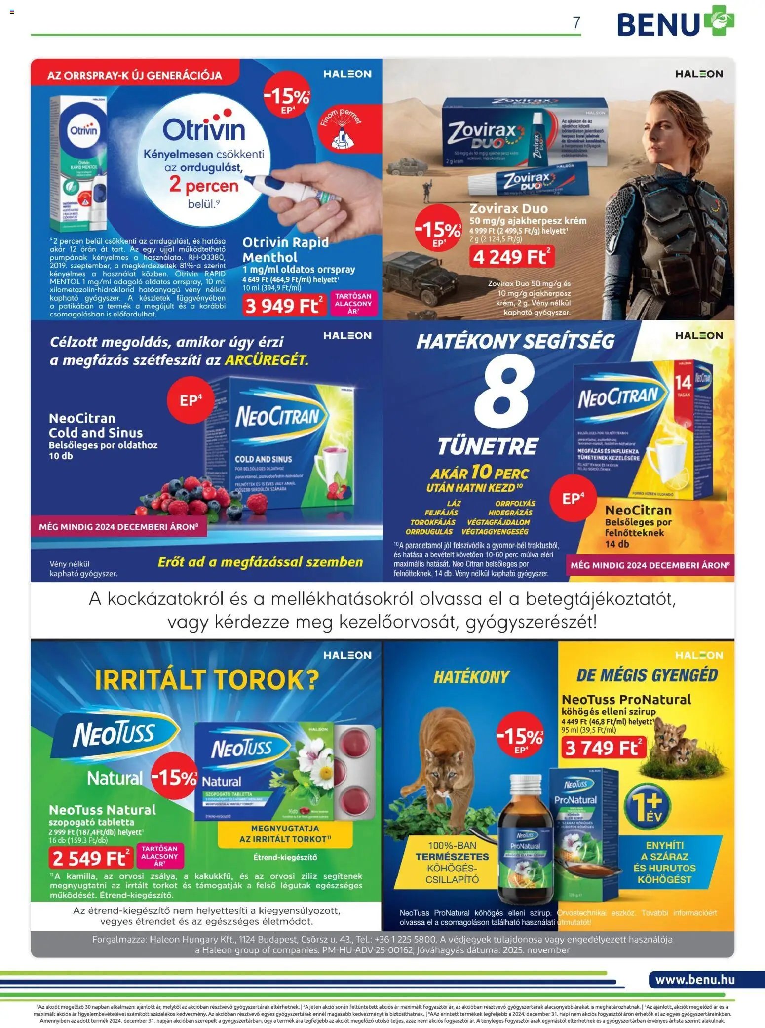 BENU Gyógyszertárak újság 2026.01.01. Akciós újság BENU Gyógyszertárak (2026-01-01 - 2026-01-31)