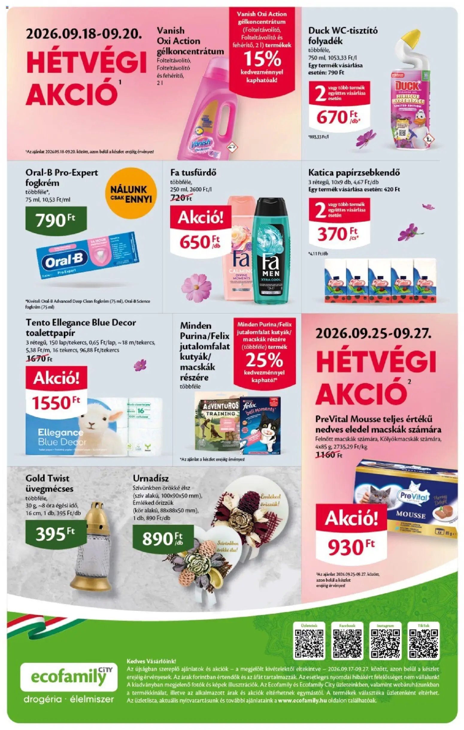 Ecofamily újság 2026.09.17. Ecofamily City akciós újság