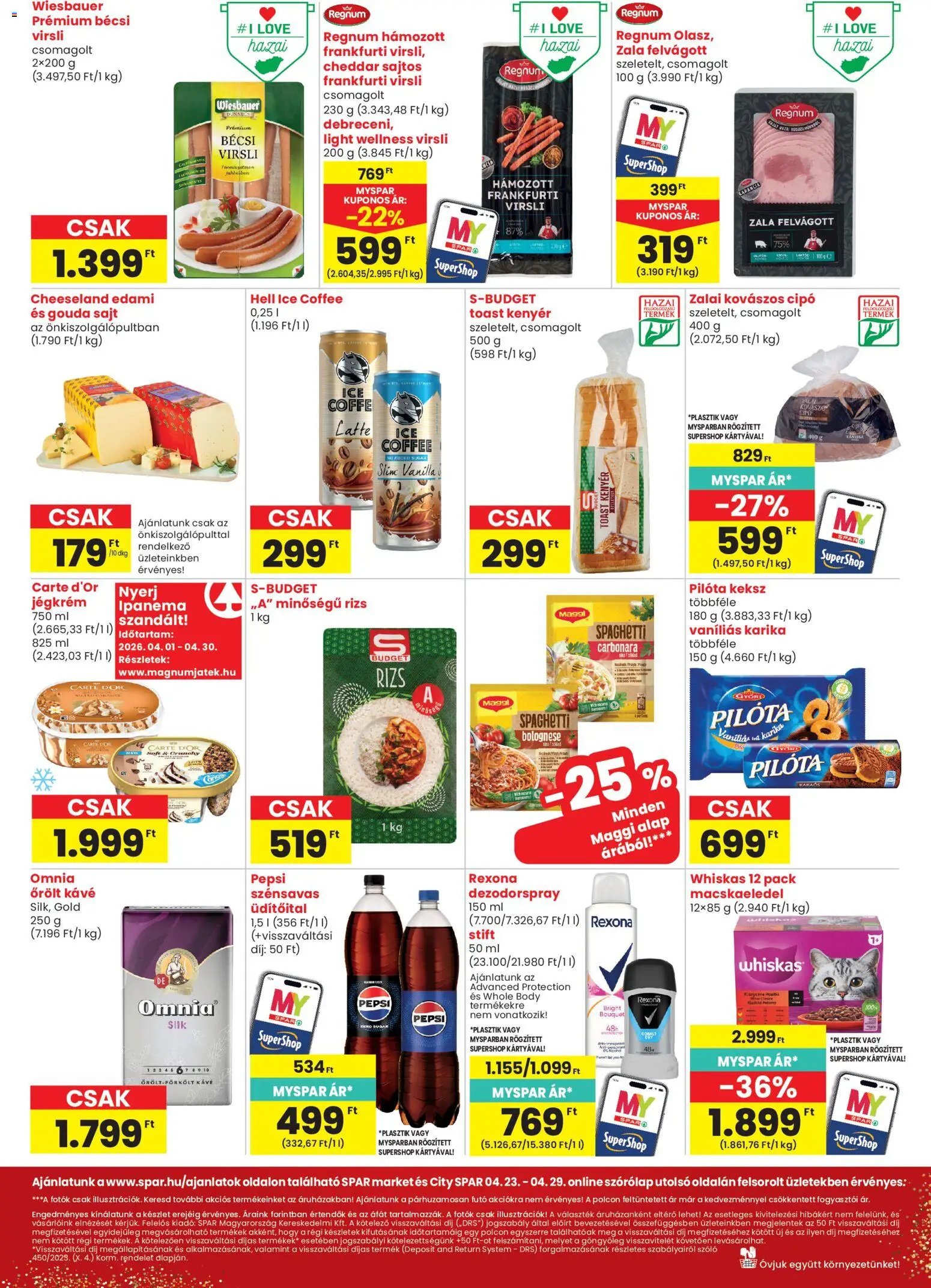 Spar Market újság 2026.04.23. Spar Market akciós újság (2026-04-23 - 2026-04-29)