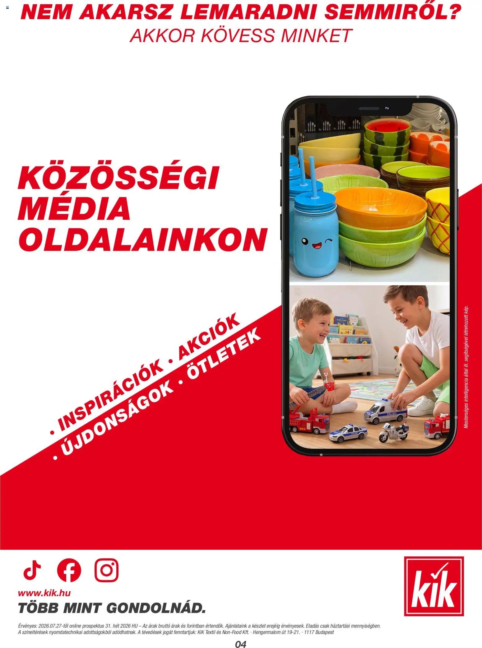 Kik újság 2026.07.27. Kik akciós újság