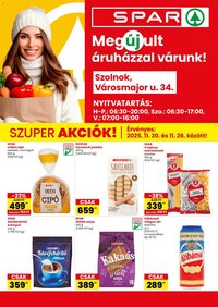 Spar újság 2025.11.20. Szolnok üzlet megújulás (2025-11-20 - 2025-11-26)