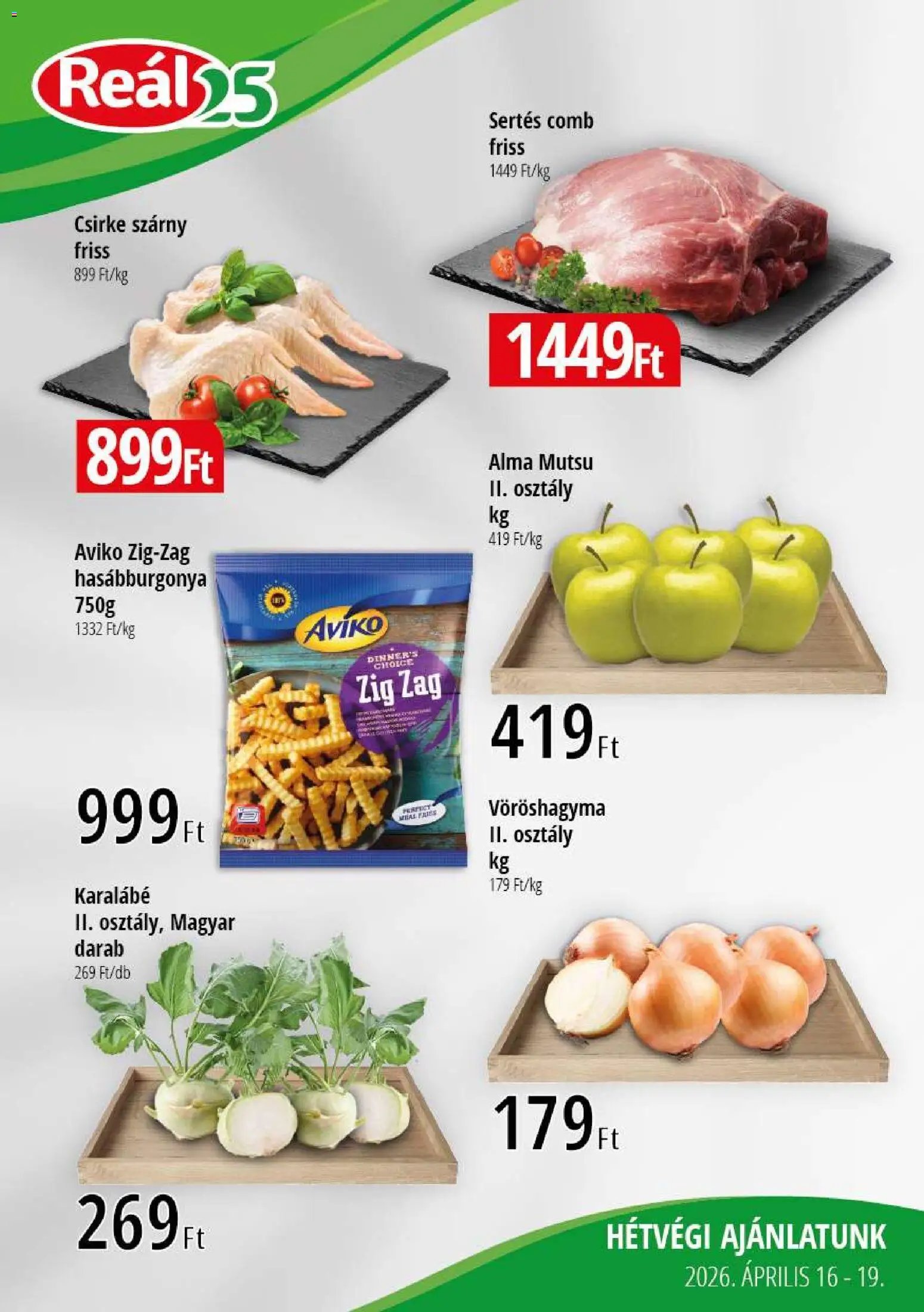 Reál újság 2026.04.16. Reál Bevásárló hétvége - Kisalföld (2026-04-16 - 2026-04-19)