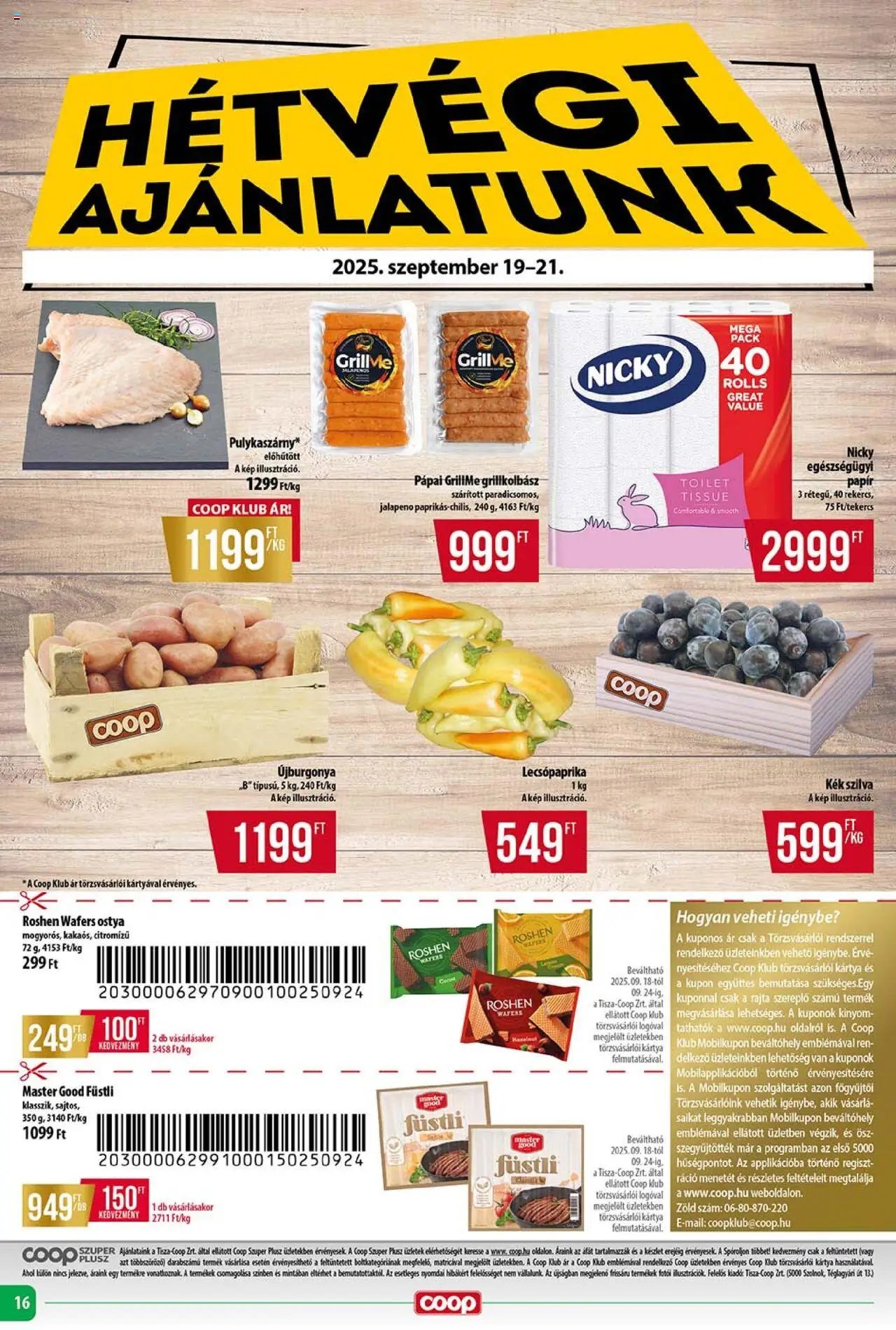 COOP újság 2025.09.18. Tisza - Szuper Plusz (2025-09-18 - 2025-09-24)
