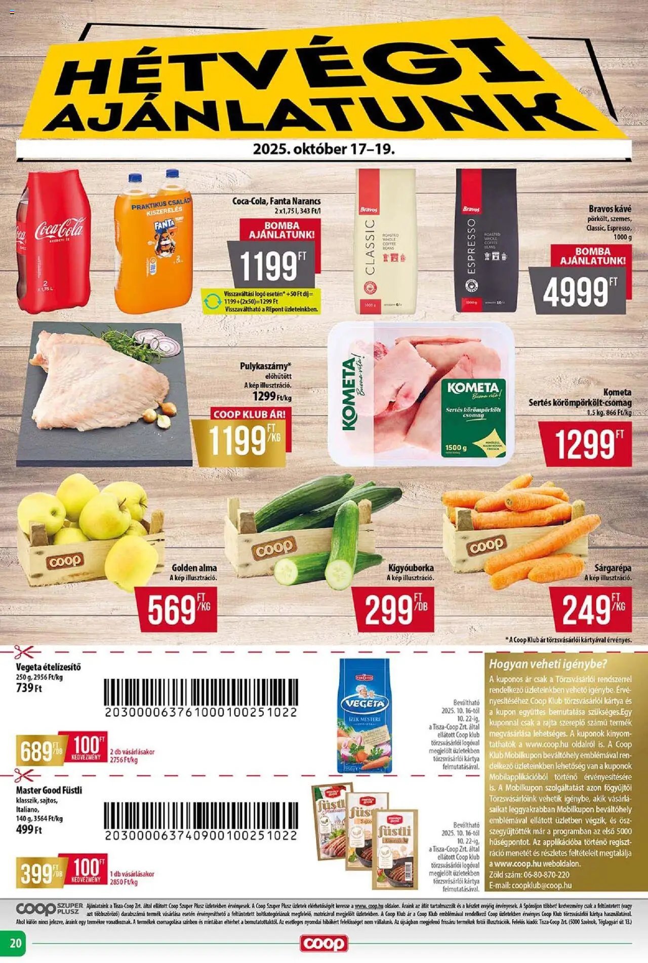 COOP újság 2025.10.16. Tisza - Szuper Plusz (2025-10-16 - 2025-10-22)
