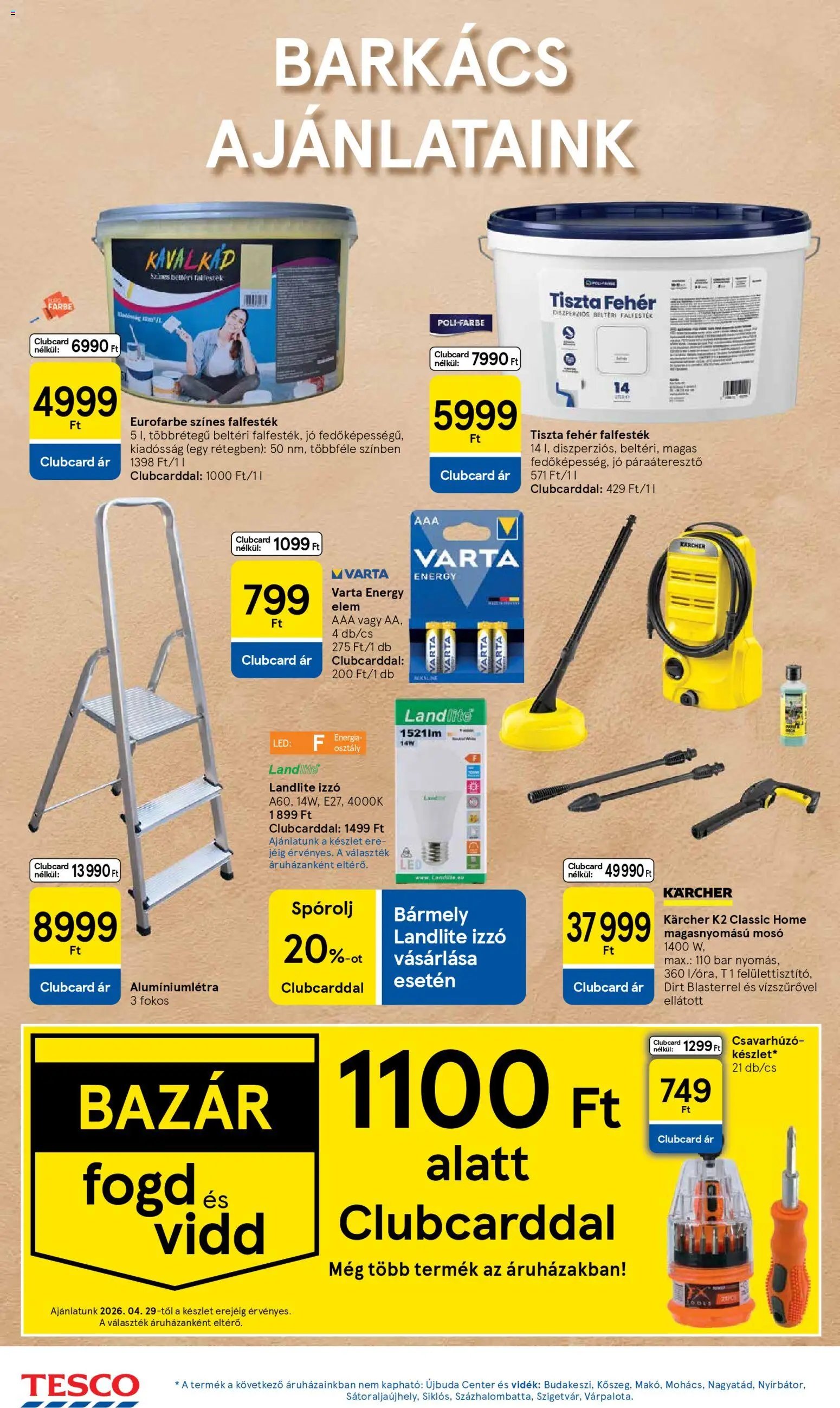 Tesco újság 2026.04.29. Tesco aktuális akciós újság (2026-04-29 - 2026-05-06)