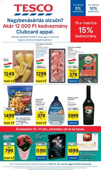 Tesco újság 2026.04.29. Tesco aktuális akciós újság (2026-04-29 - 2026-05-06)