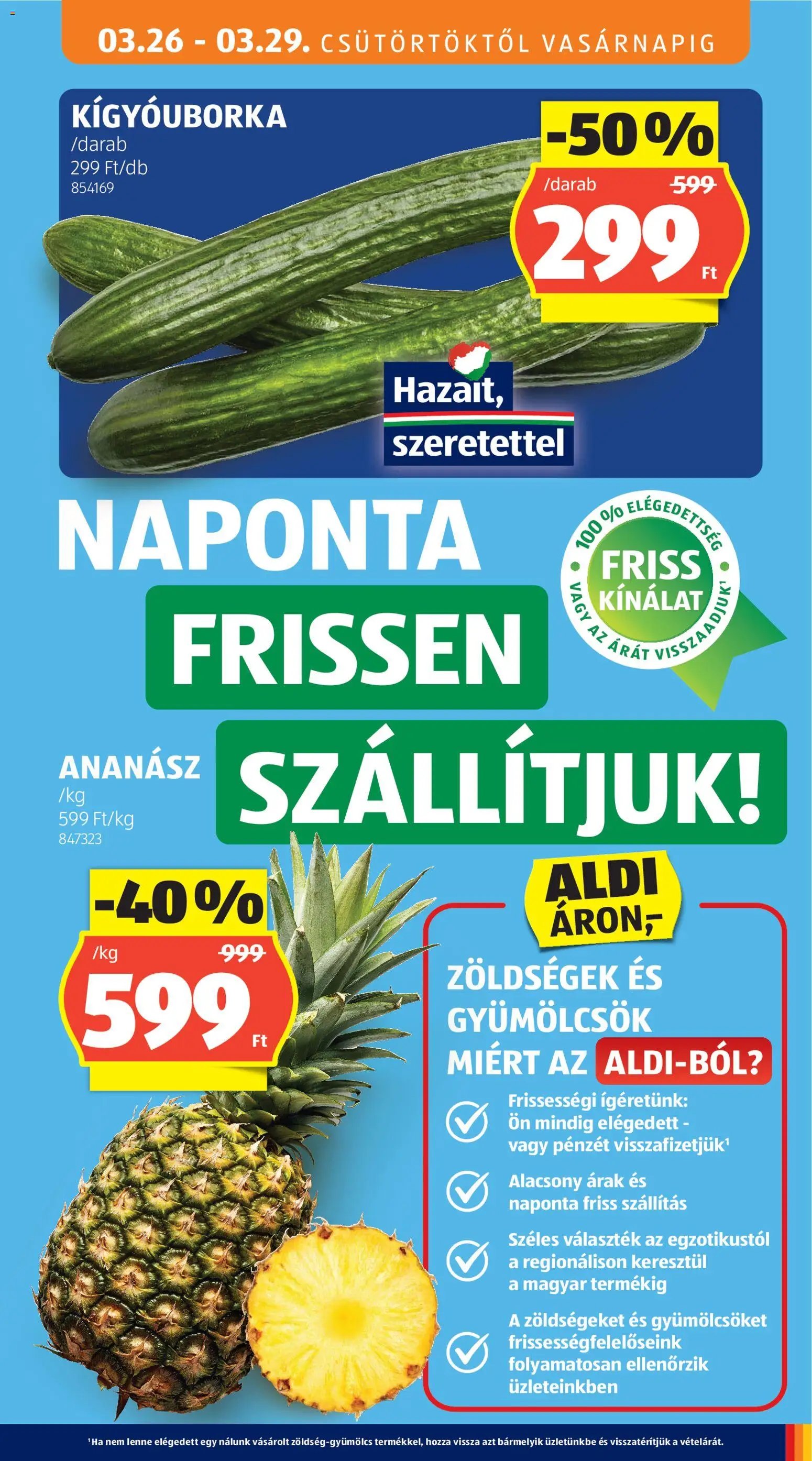 Aldi újság 2026.03.26. Aldi akciós újság (2026-03-26 - 2026-04-01)
