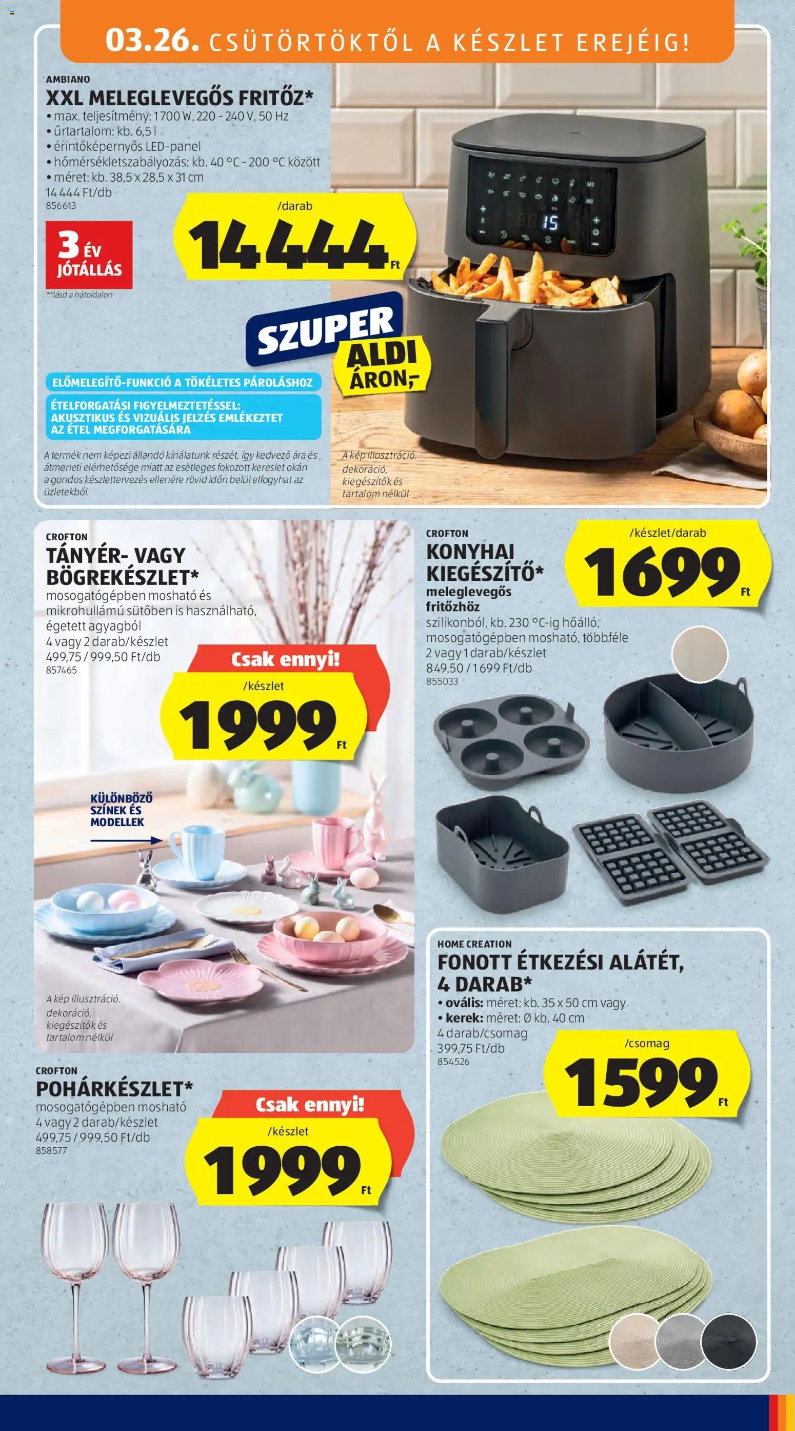 Aldi újság 2026.03.26. Aldi akciós újság (2026-03-26 - 2026-04-01)